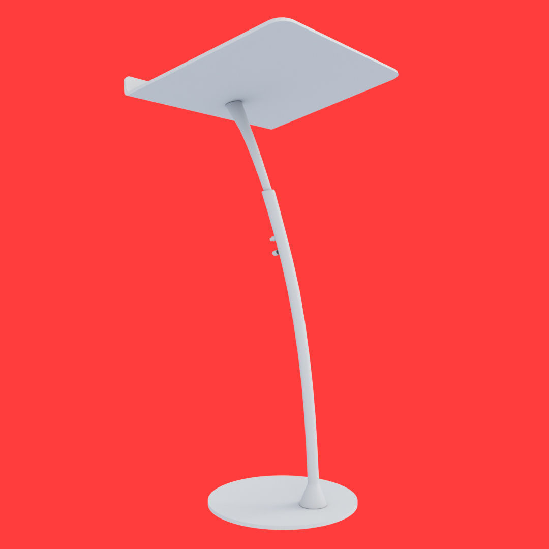 Black Adjustable Pulpit Low-poly 3D model_13