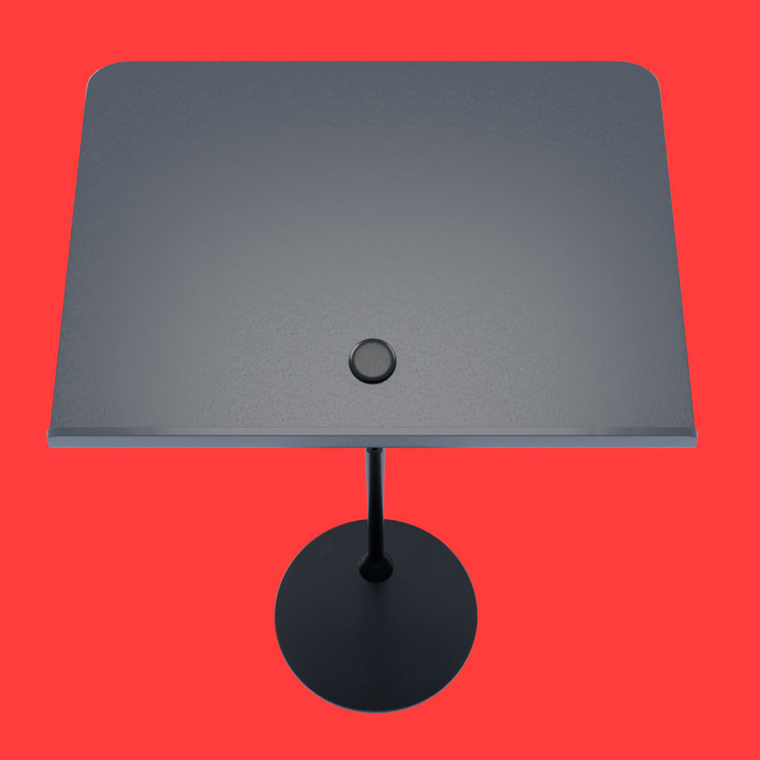 Black Adjustable Pulpit Low-poly 3D model_22