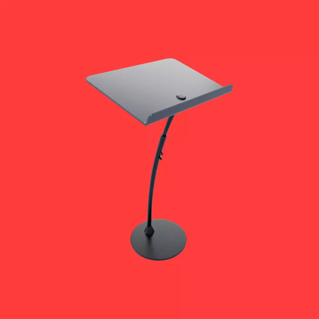 Black Adjustable Pulpit Low-poly 3D model_0