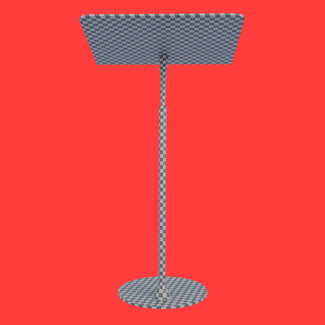 Black Adjustable Pulpit Low-poly 3D model_20