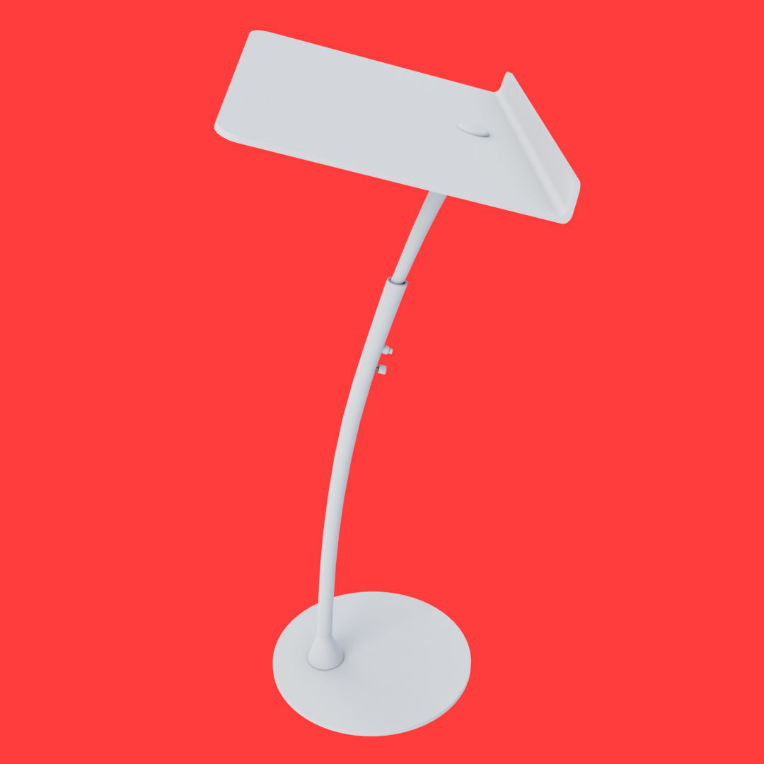 Black Adjustable Pulpit Low-poly 3D model_14