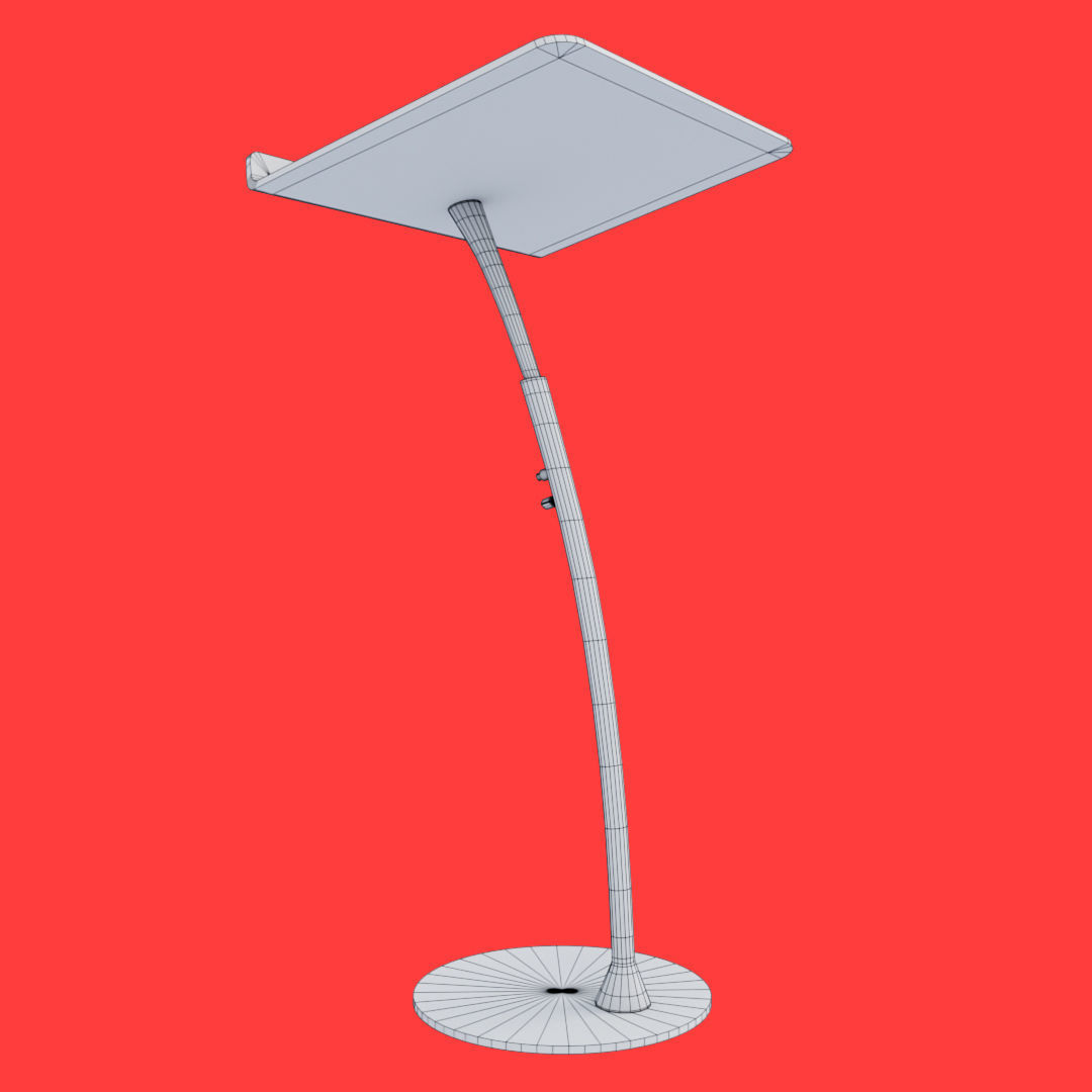 Black Adjustable Pulpit Low-poly 3D model_30
