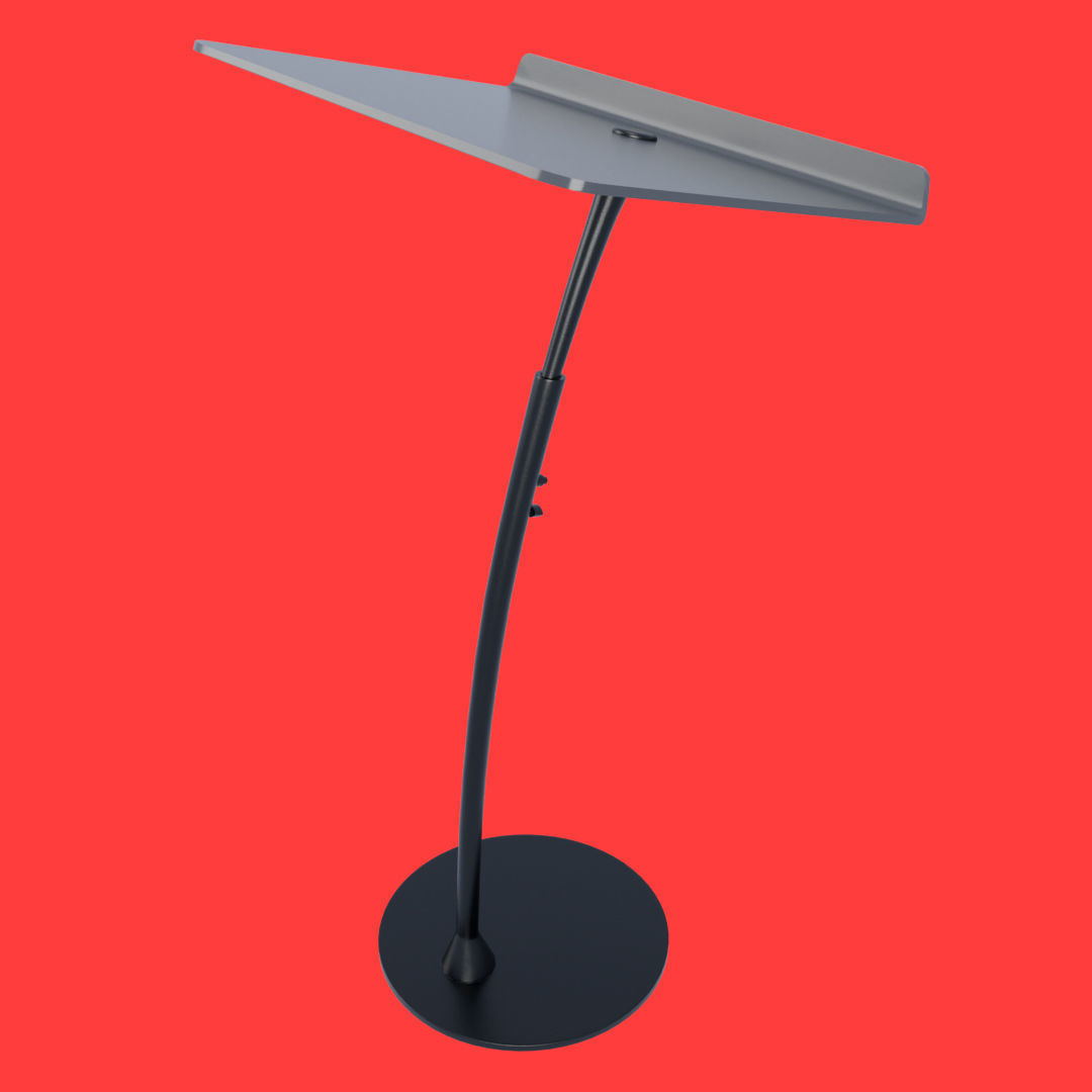 Black Adjustable Pulpit Low-poly 3D model_1