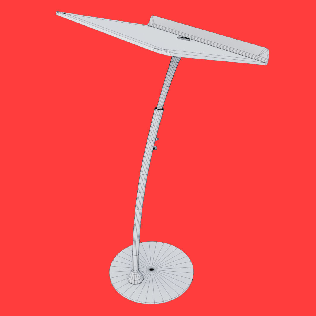 Black Adjustable Pulpit Low-poly 3D model_19