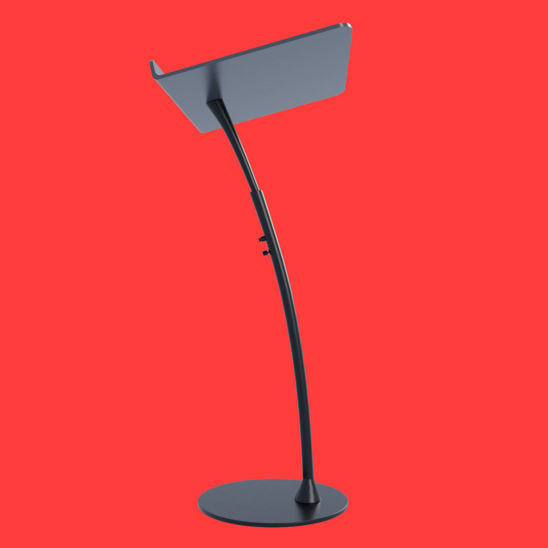 Black Adjustable Pulpit Low-poly 3D model_16