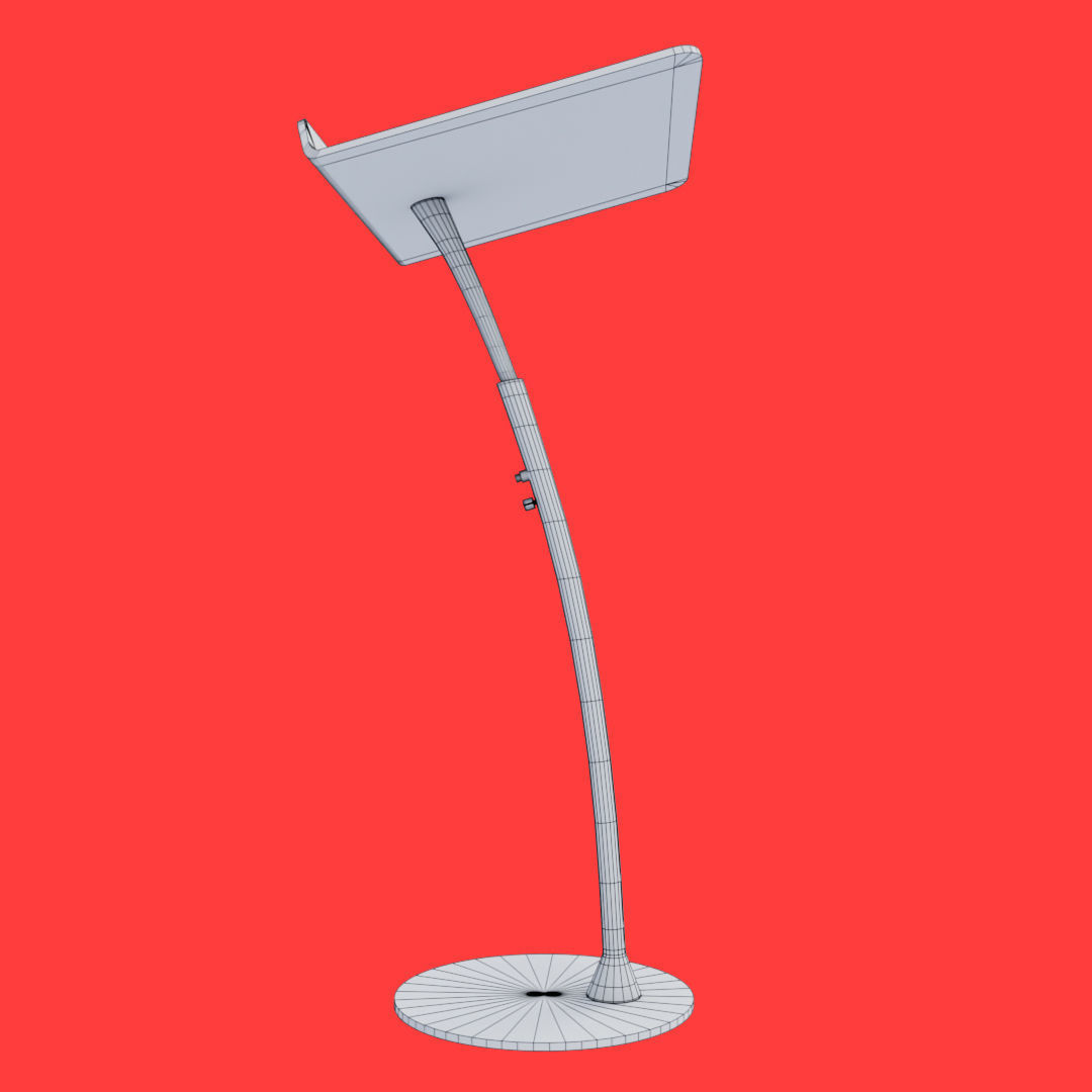 Black Adjustable Pulpit Low-poly 3D model_27