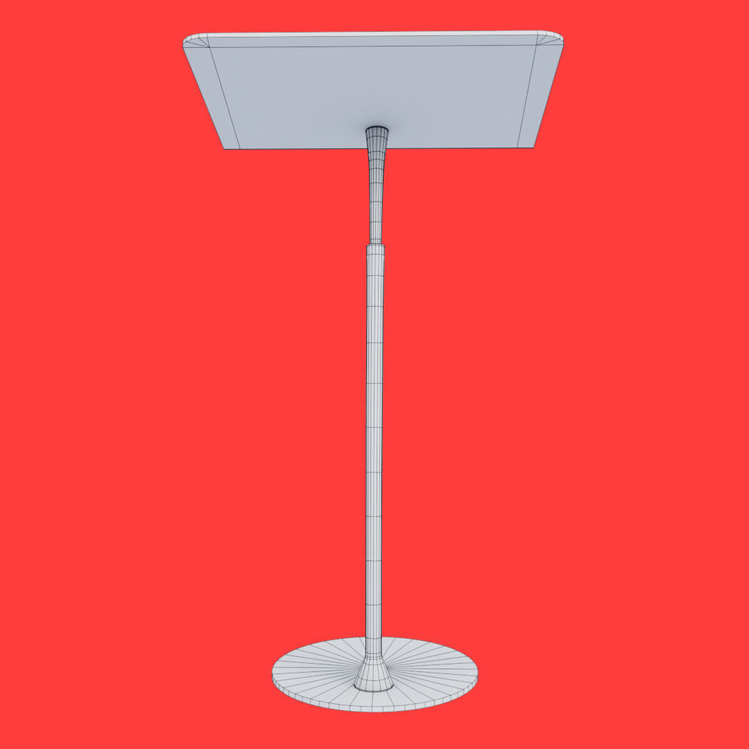 Black Adjustable Pulpit Low-poly 3D model_34