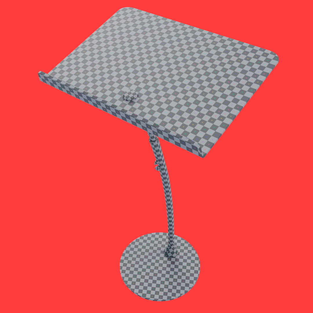 Black Adjustable Pulpit Low-poly 3D model_11