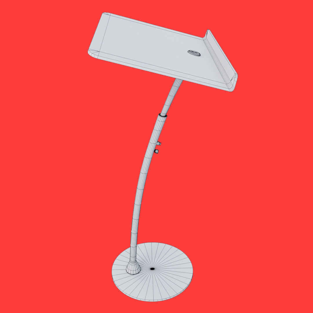 Black Adjustable Pulpit Low-poly 3D model_32