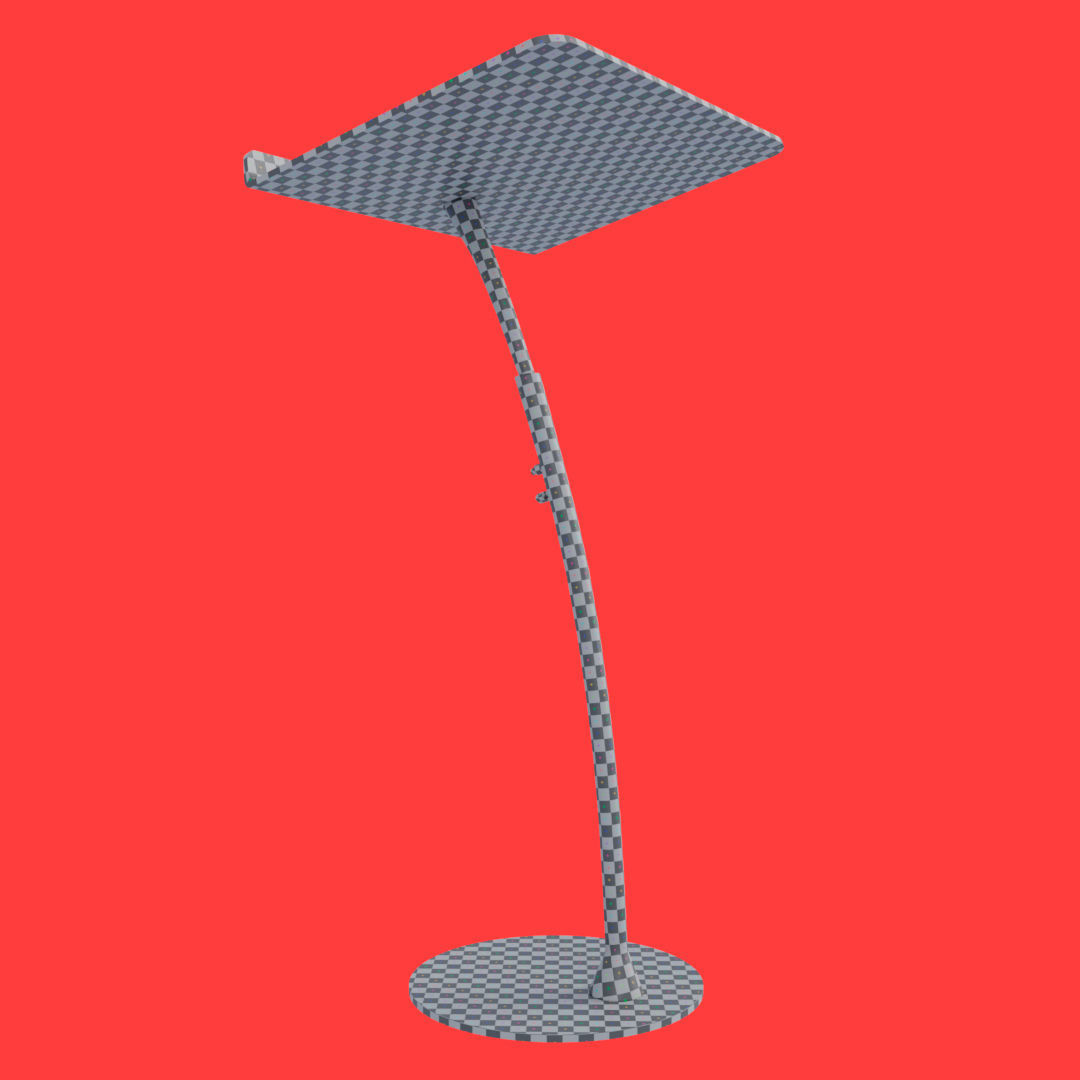 Black Adjustable Pulpit Low-poly 3D model_31