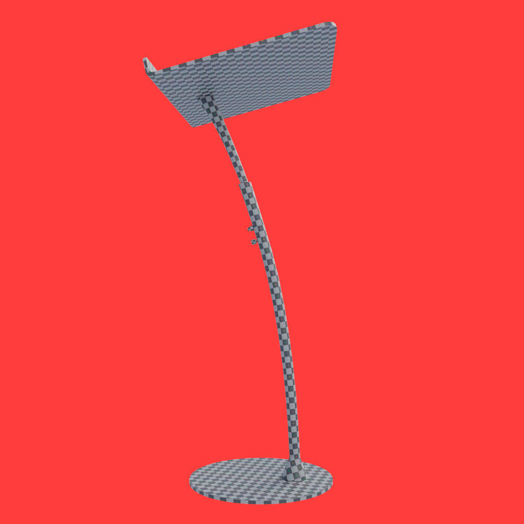 Black Adjustable Pulpit Low-poly 3D model_33