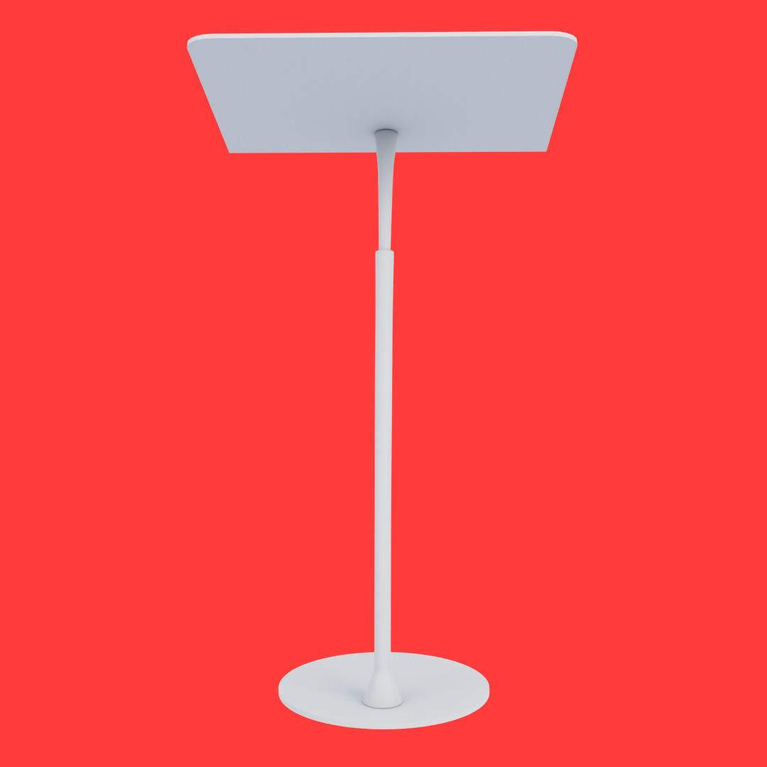 Black Adjustable Pulpit Low-poly 3D model_23