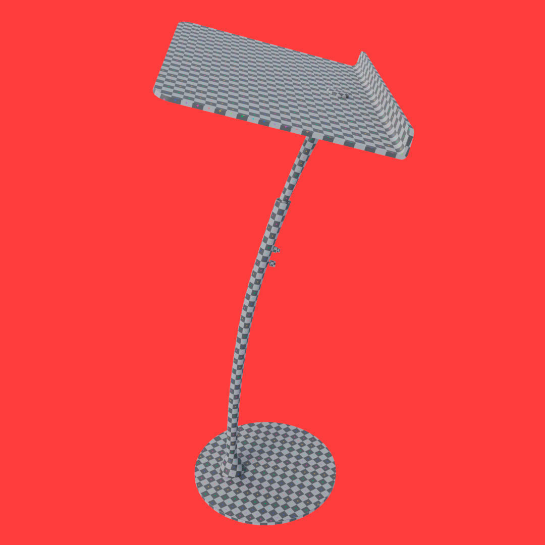 Black Adjustable Pulpit Low-poly 3D model_35