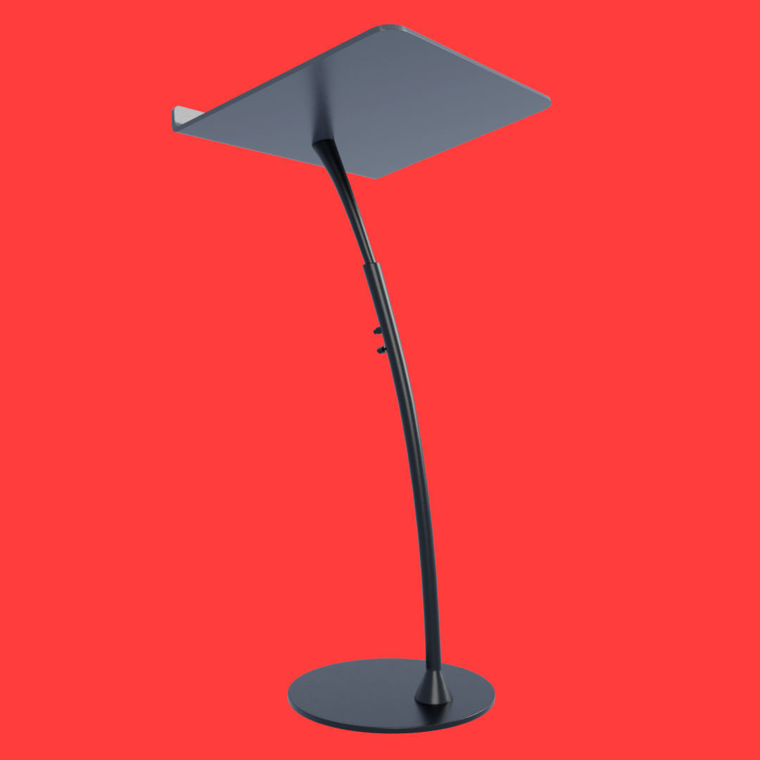 Black Adjustable Pulpit Low-poly 3D model_7