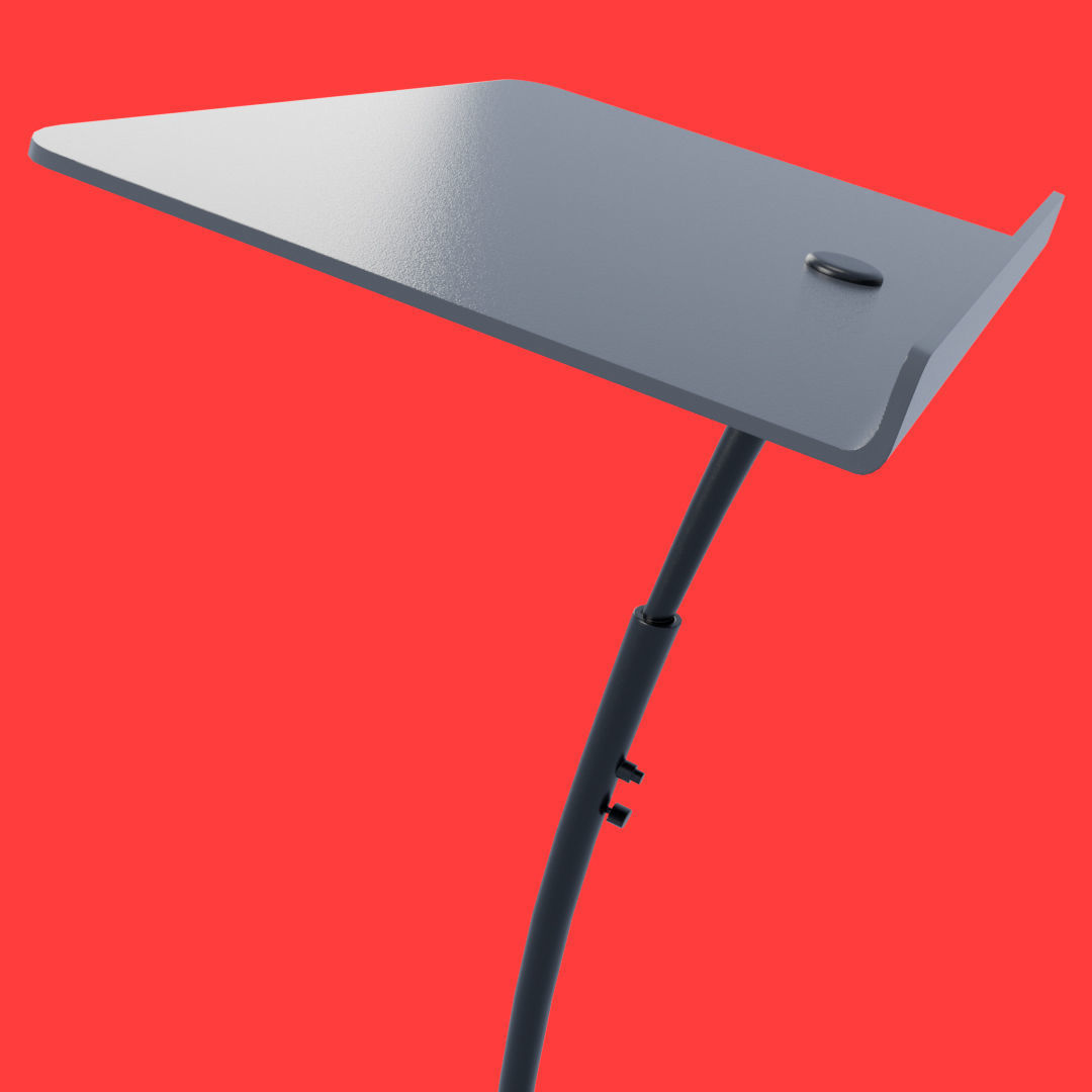 Black Adjustable Pulpit Low-poly 3D model_5