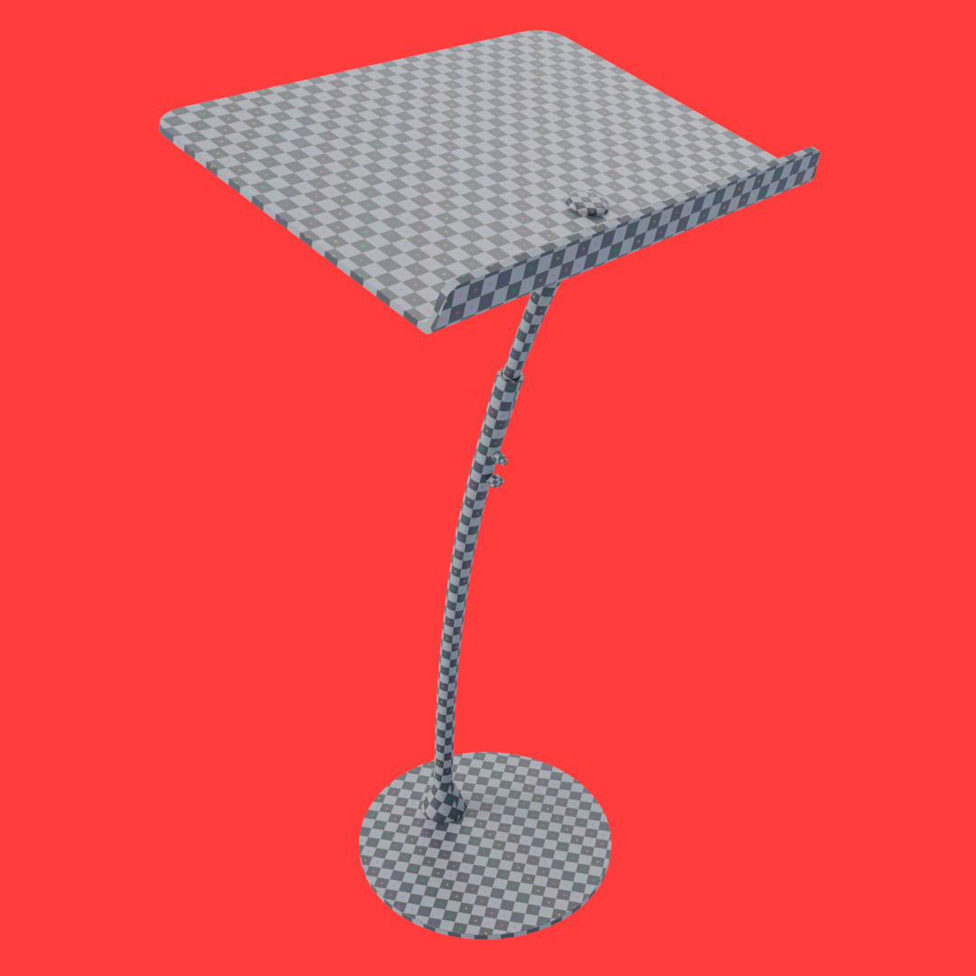 Black Adjustable Pulpit Low-poly 3D model_17