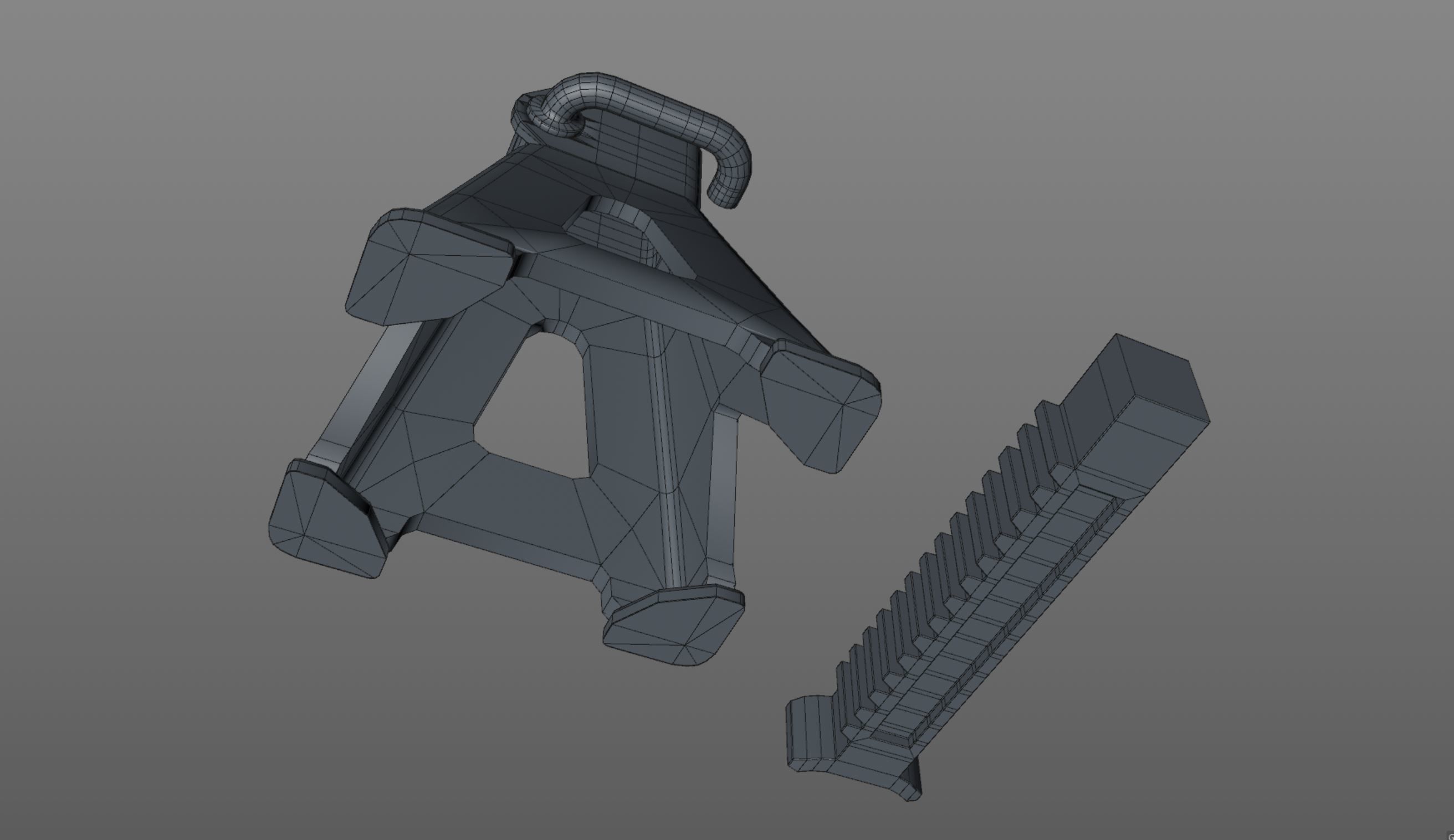 Jack Stand Low-poly 3D model_10