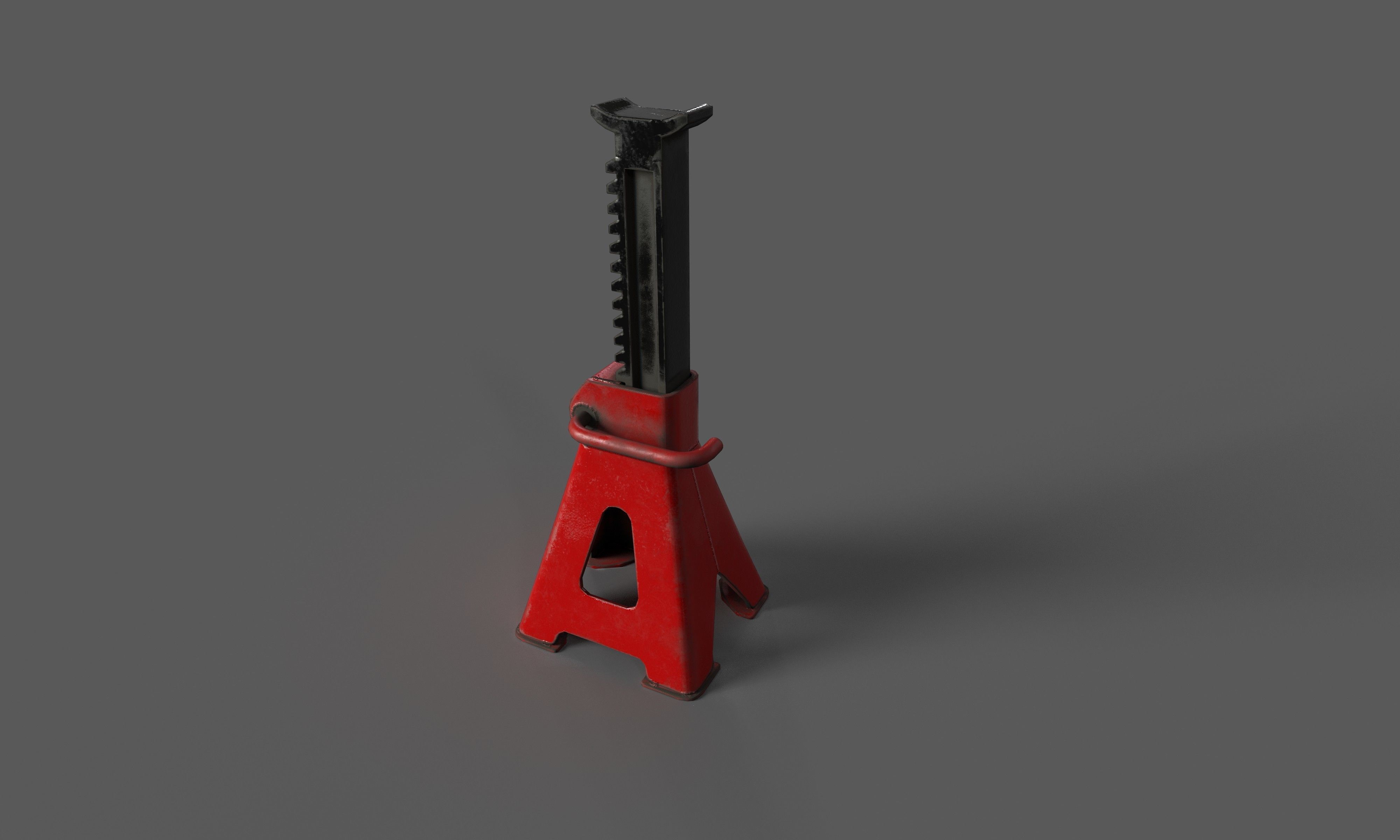 Jack Stand Low-poly 3D model_2