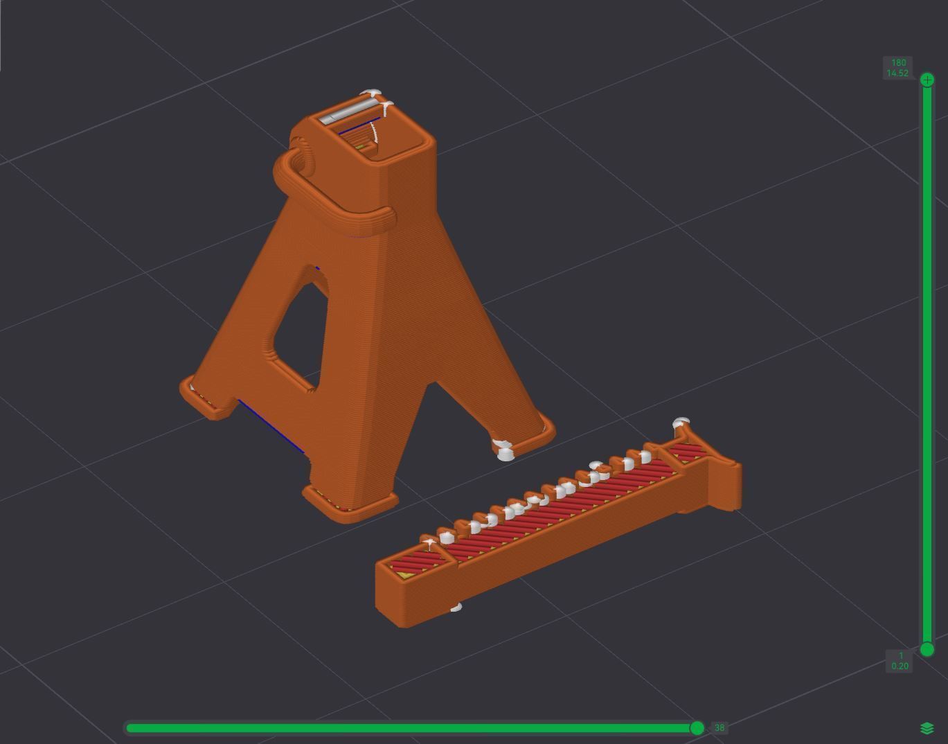 Jack Stand Low-poly 3D model_8