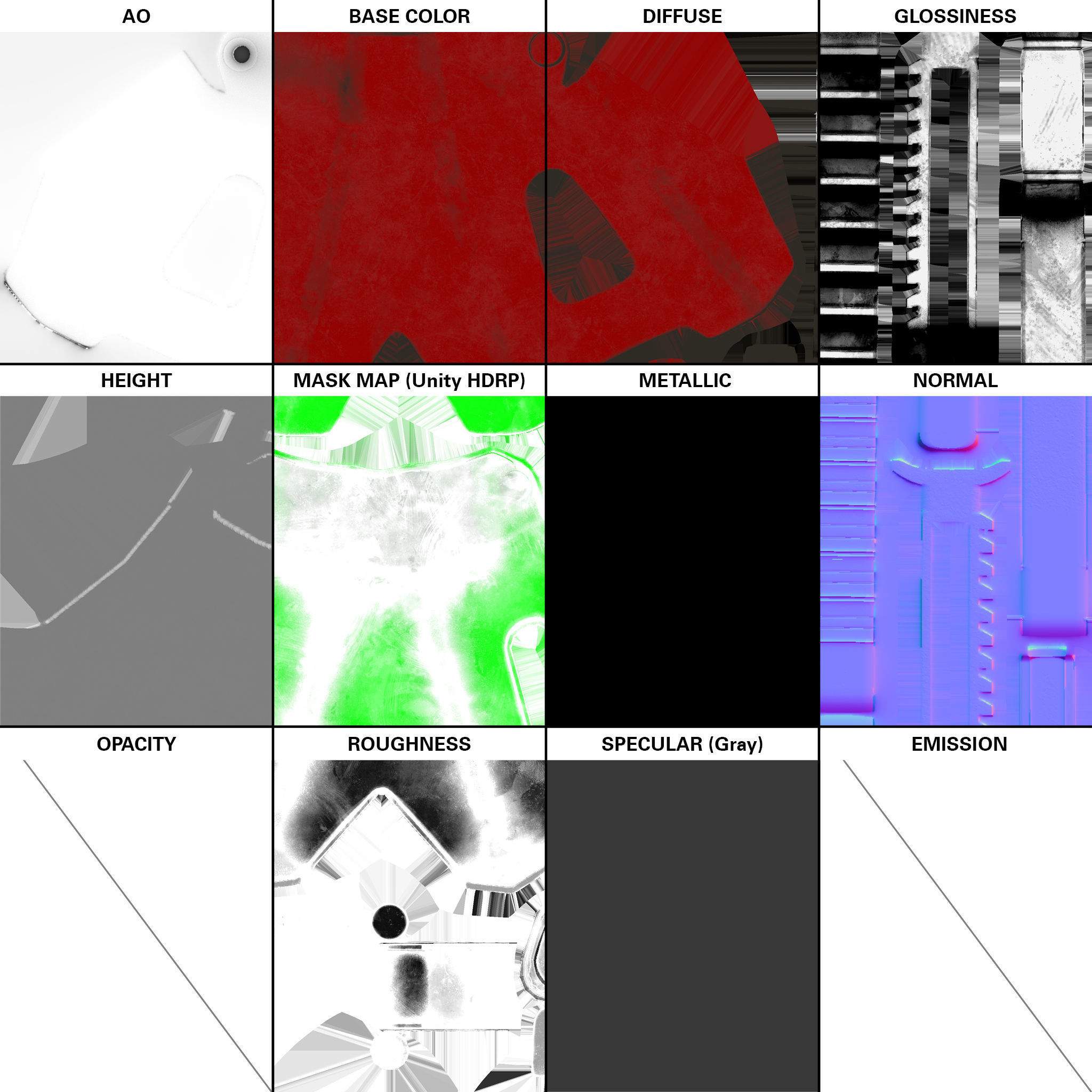 Jack Stand Low-poly 3D model_5