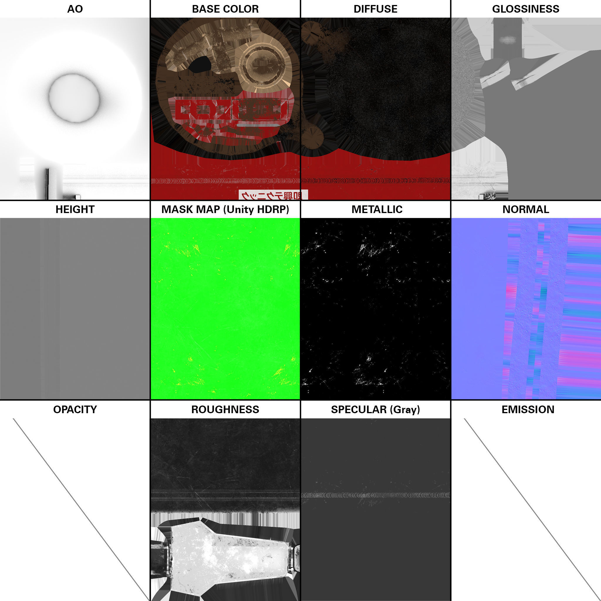 Fire Exctinguisher Low-poly 3D model_6