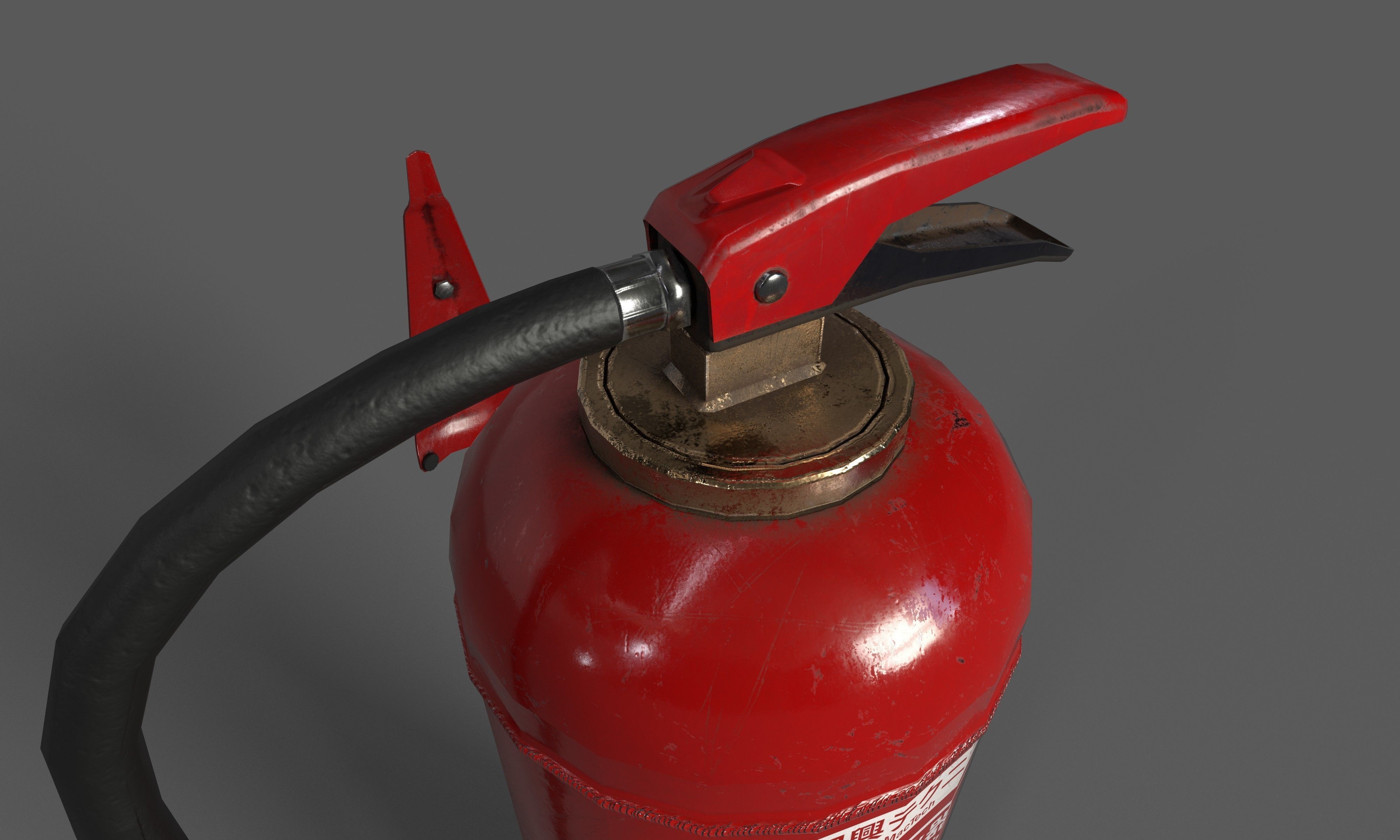 Fire Exctinguisher Low-poly 3D model_4