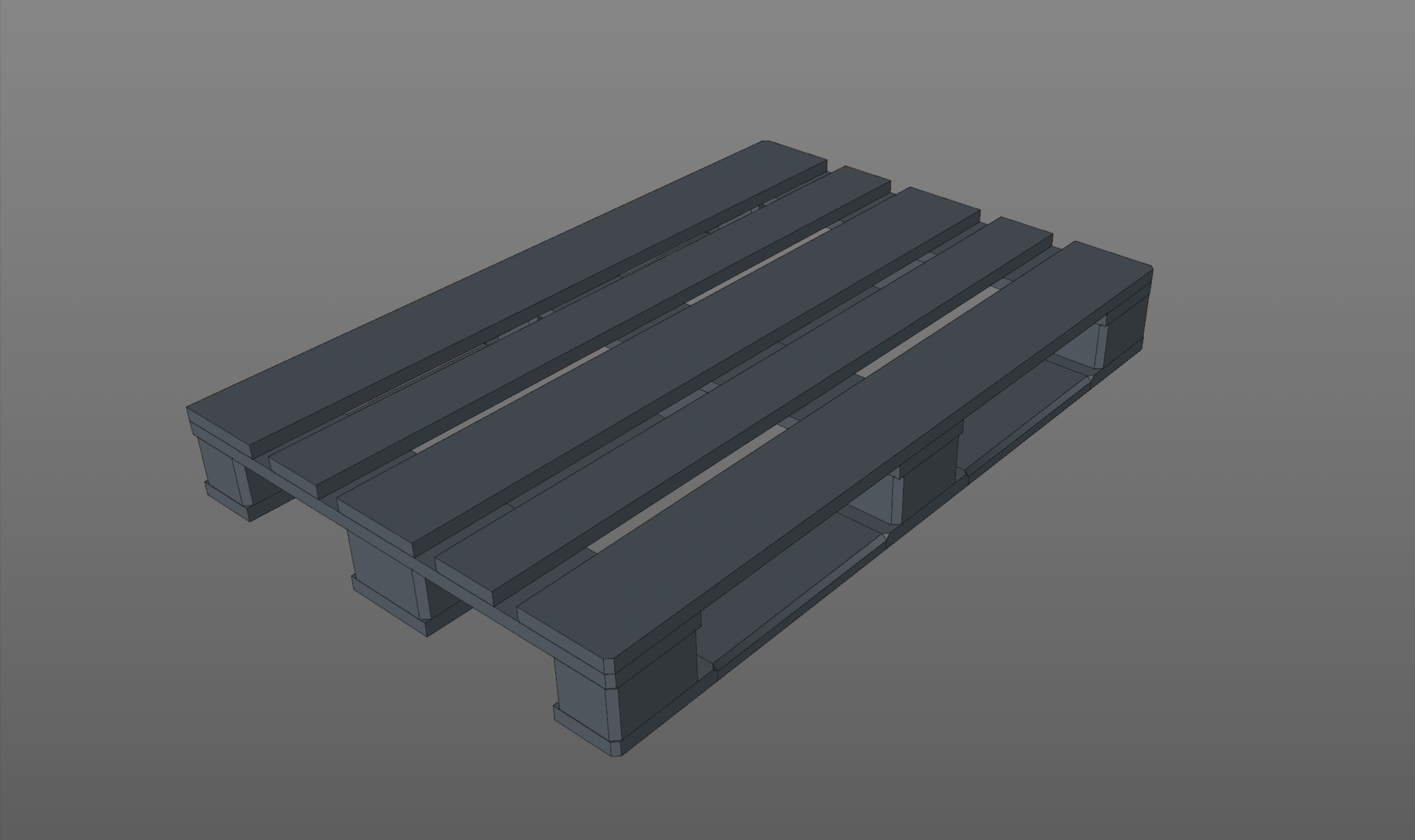 EPAL - Euro Palette Low-poly 3D model_3