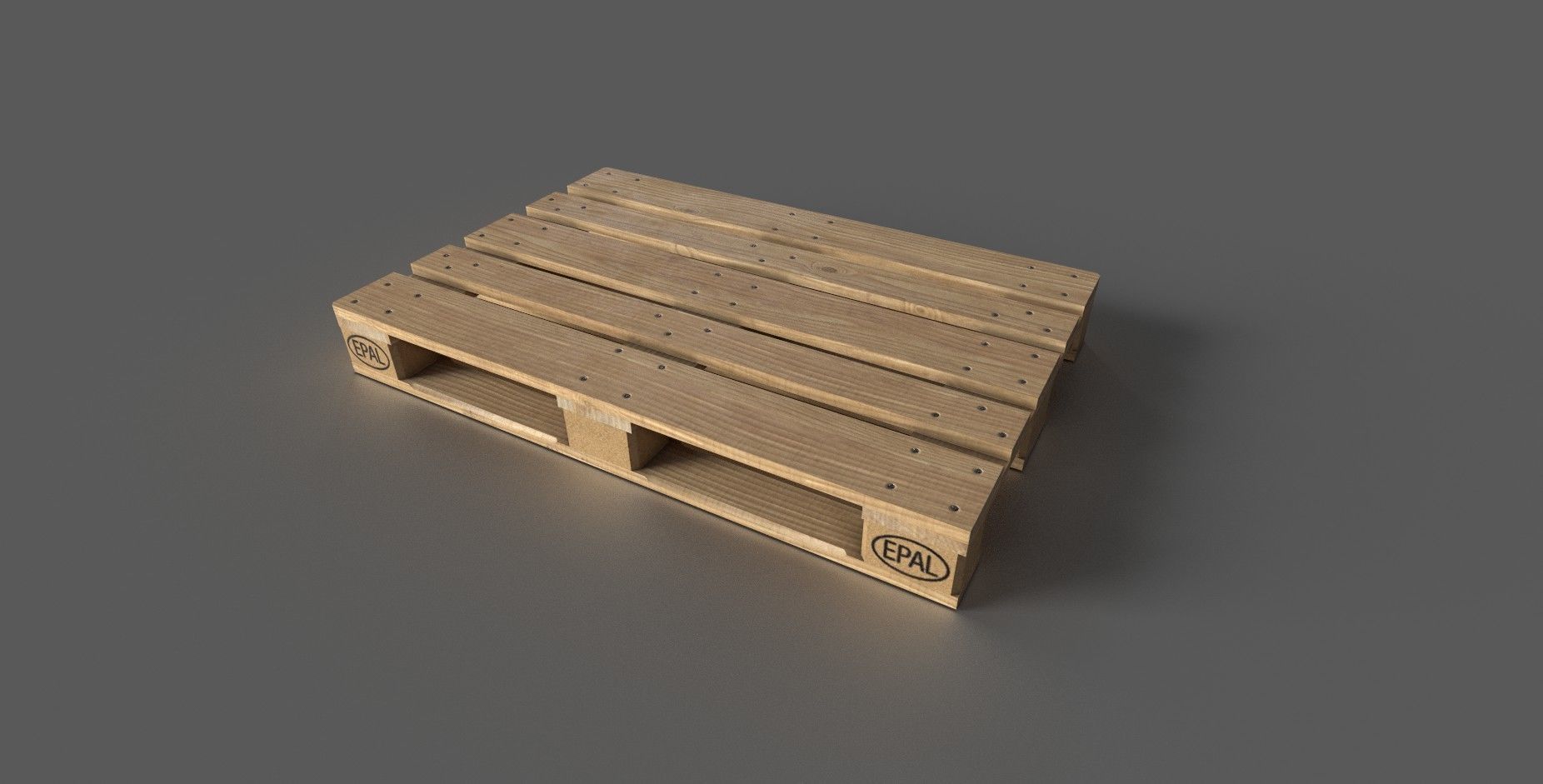 EPAL - Euro Palette Low-poly 3D model_1