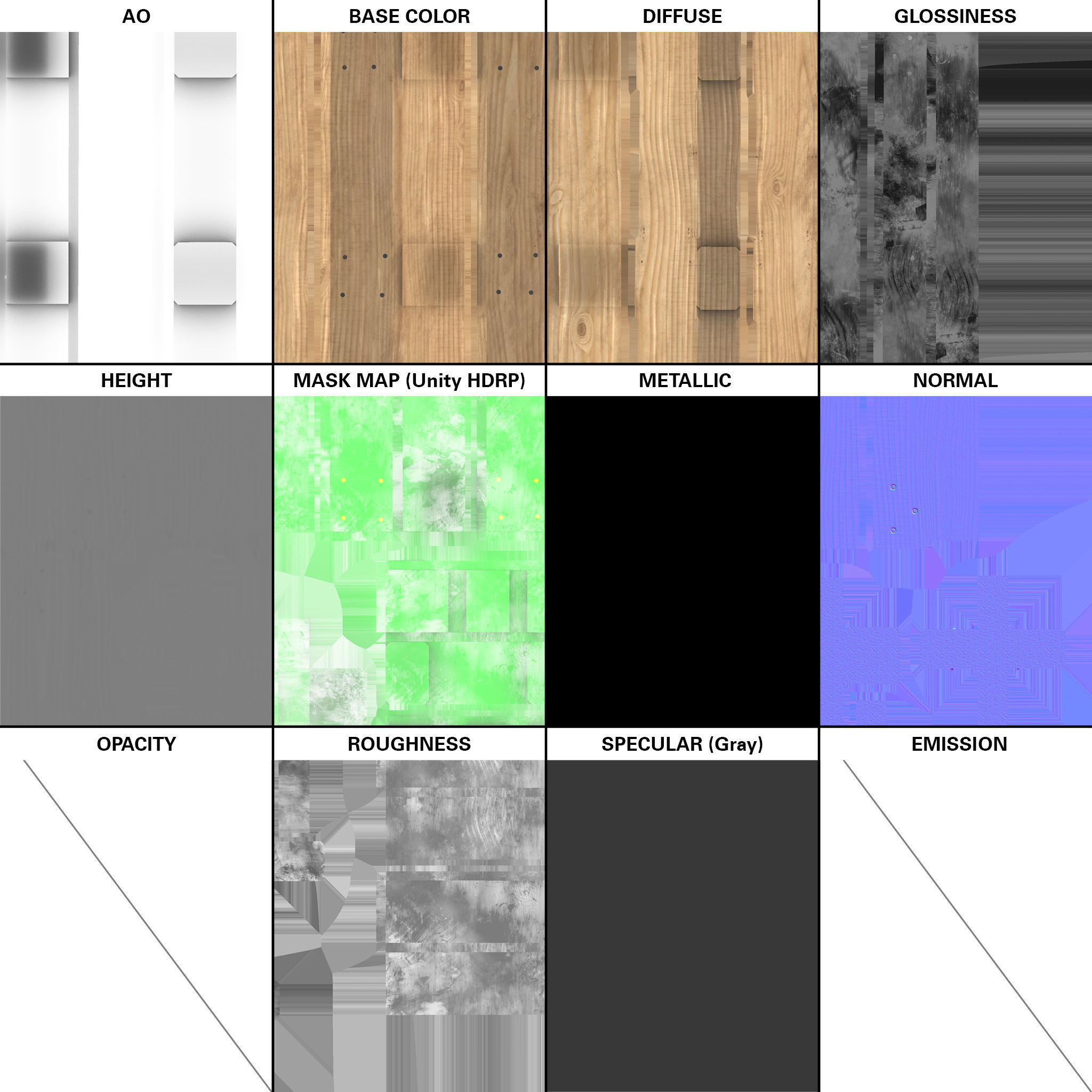 EPAL - Euro Palette Low-poly 3D model_4