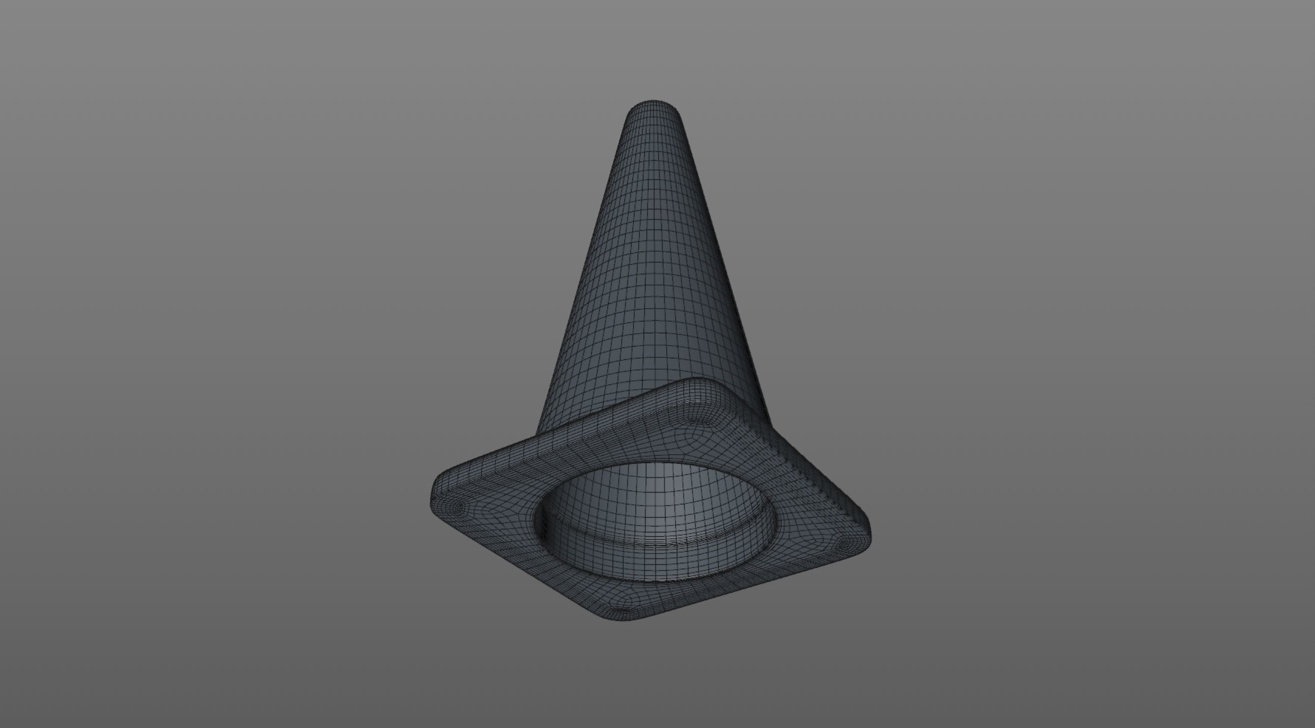 Traffic cone Low-poly 3D model_8