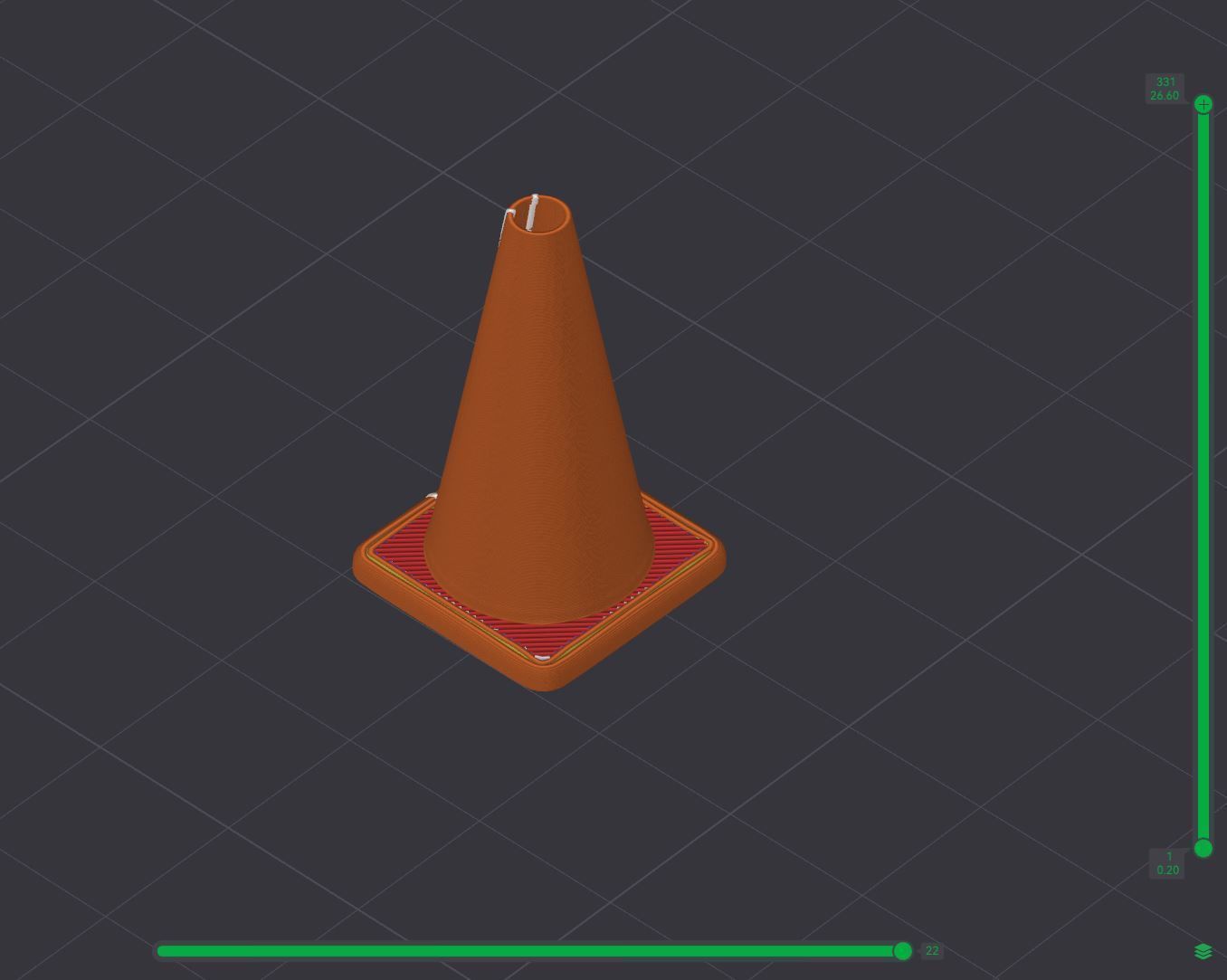 Traffic cone Low-poly 3D model_6