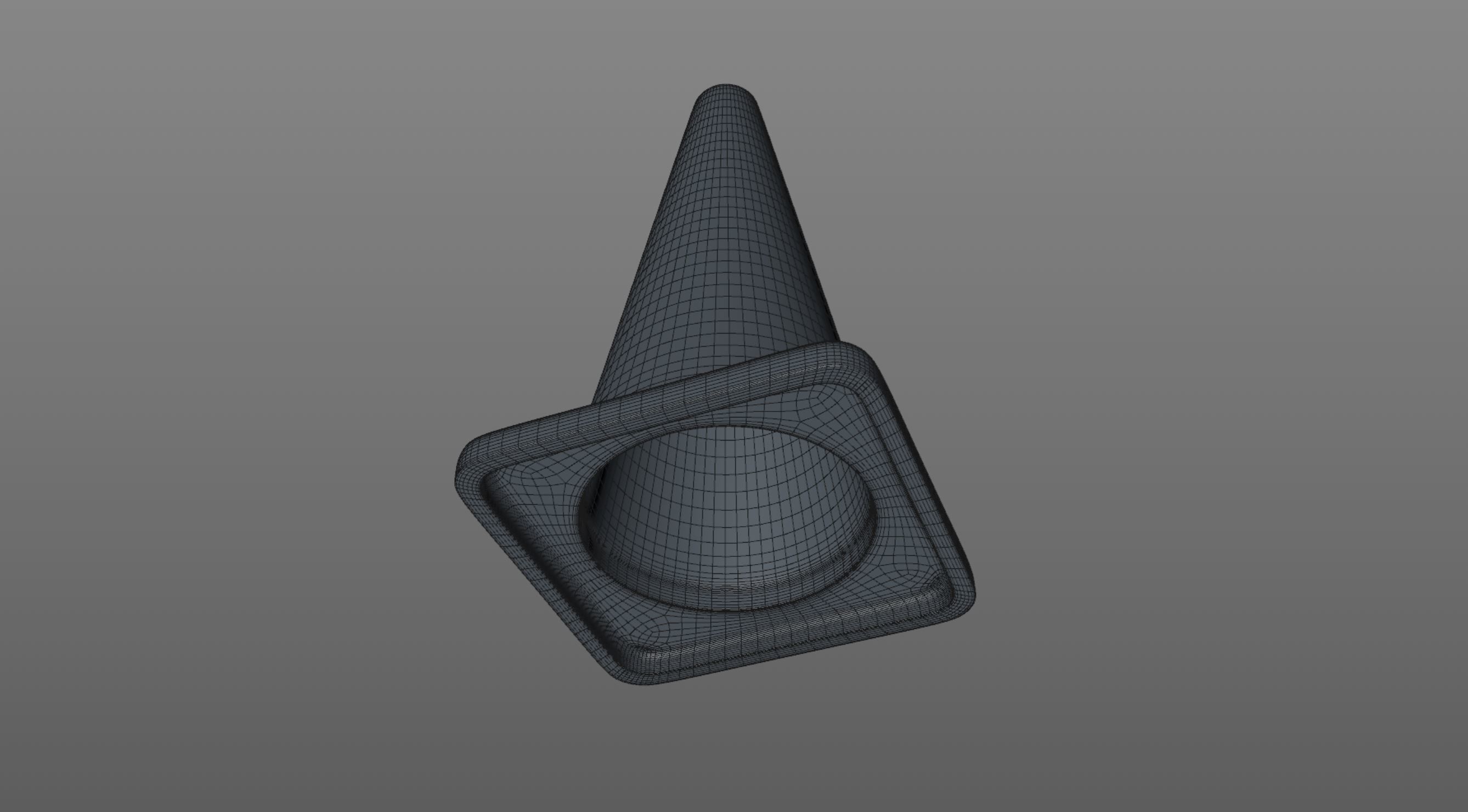 Traffic cone Low-poly 3D model_7