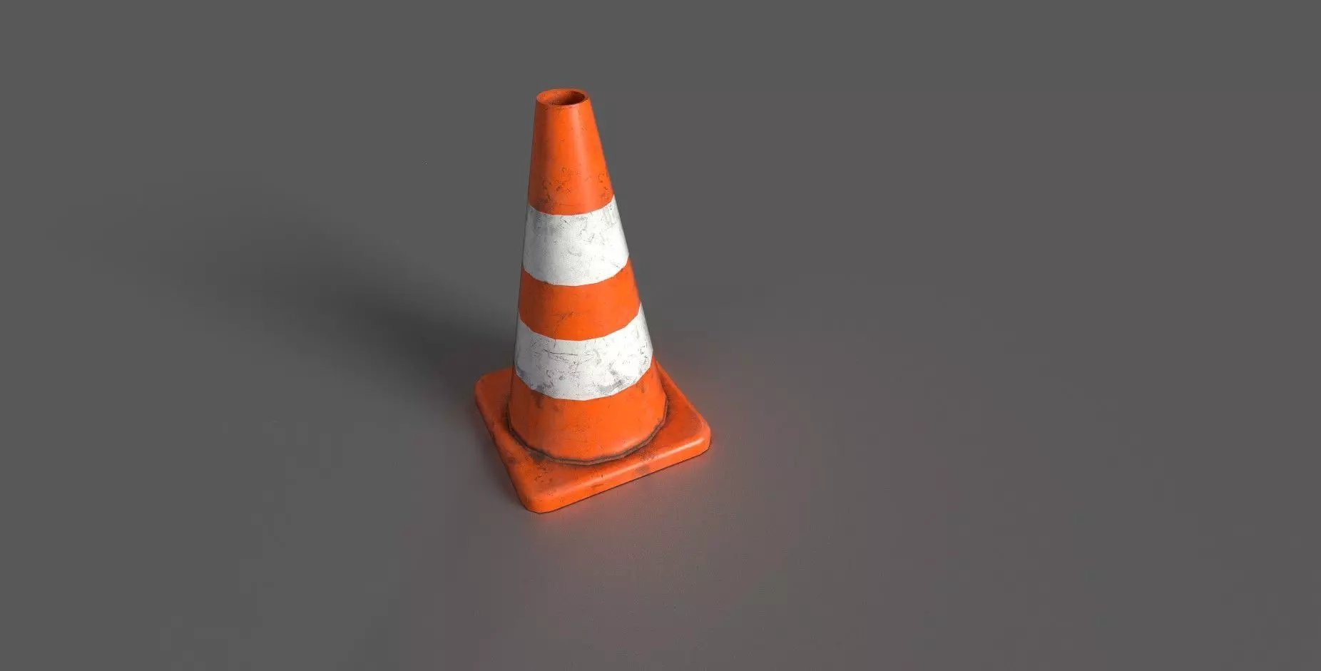 Traffic cone Low-poly 3D model_0