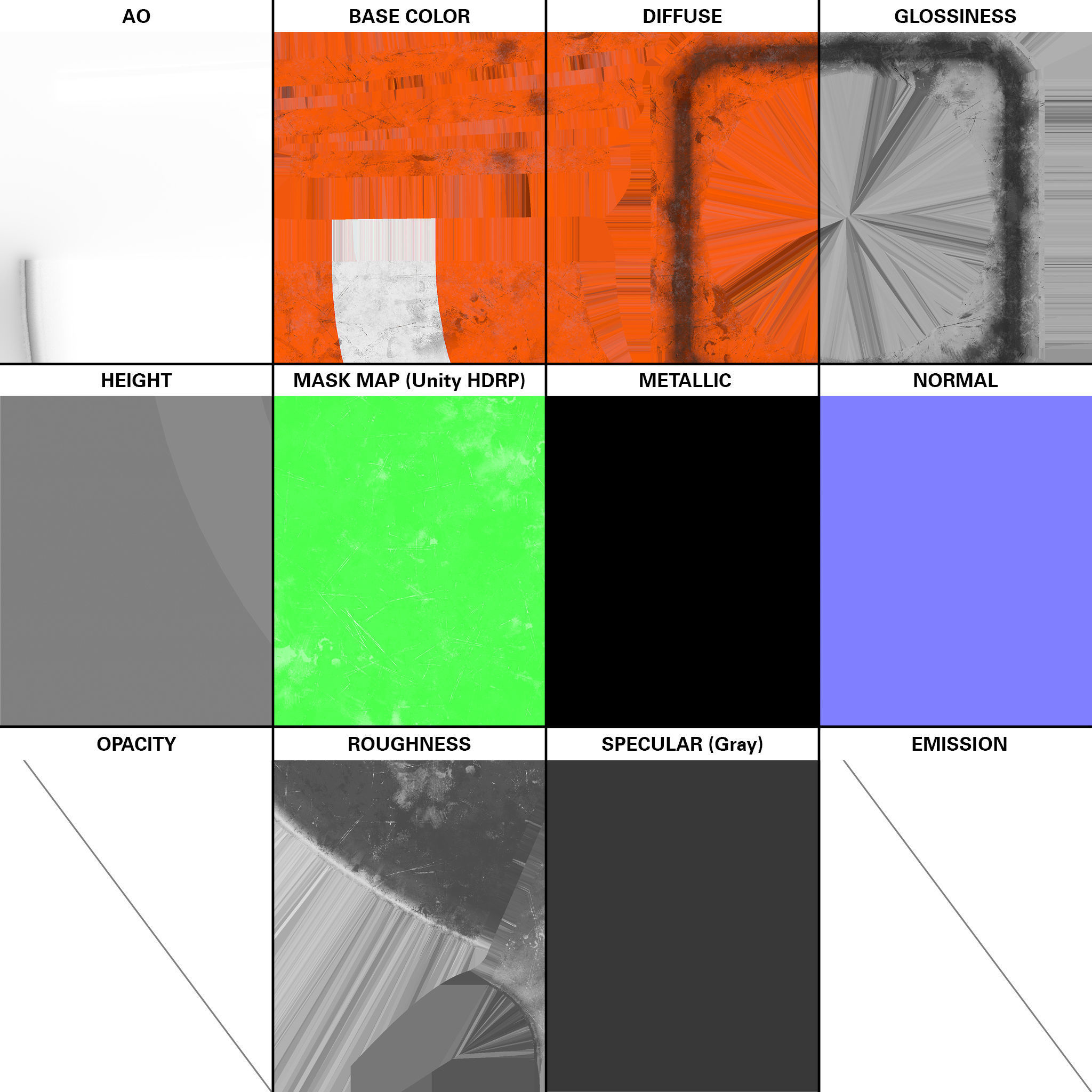 Traffic cone Low-poly 3D model_3