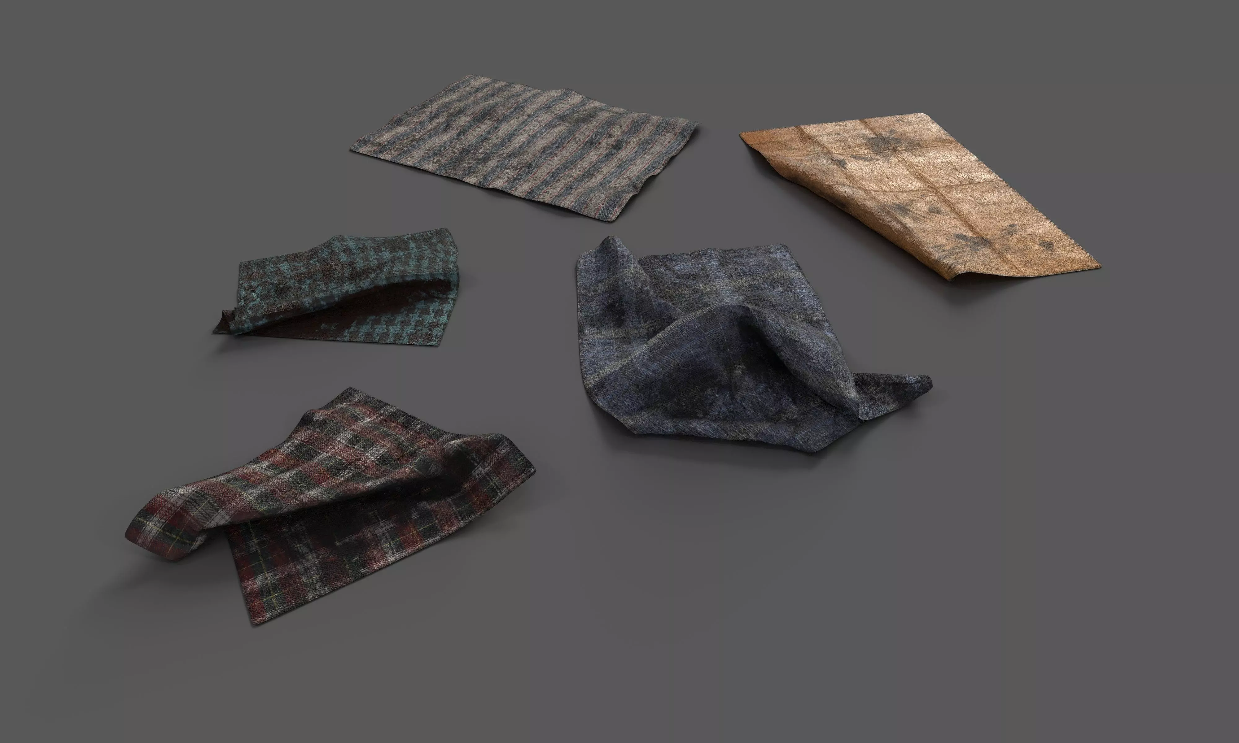 cleaning rag Low-poly 3D model_0