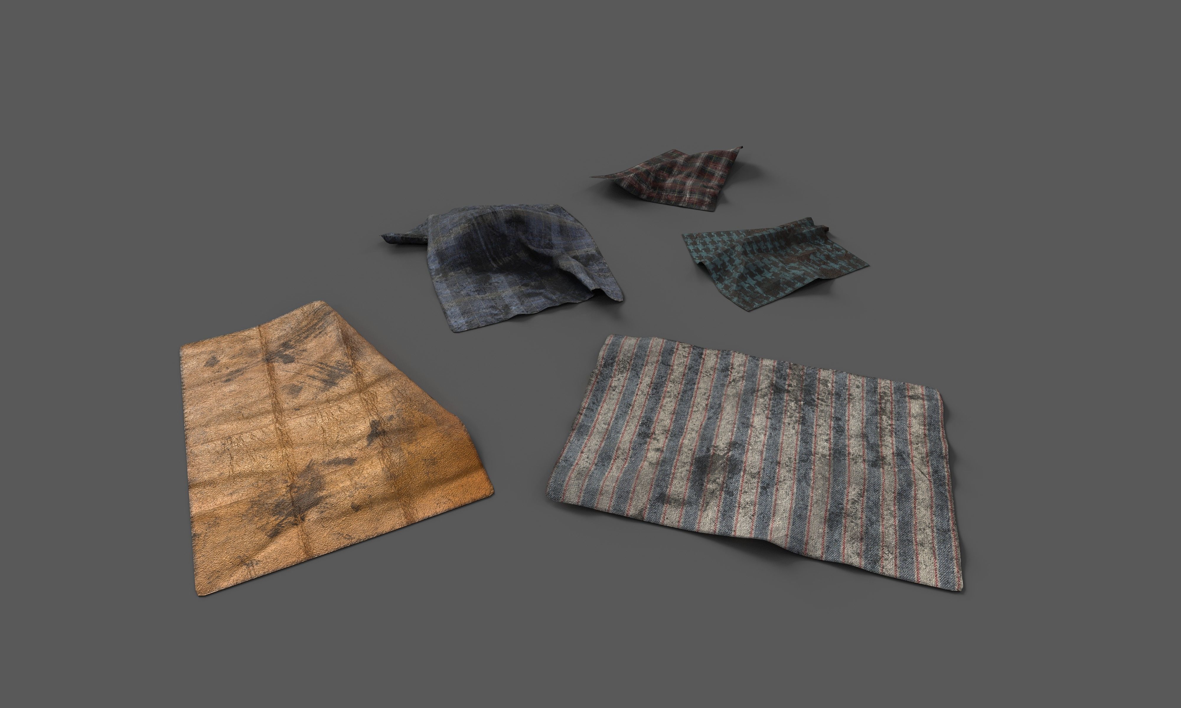 cleaning rag Low-poly 3D model_1