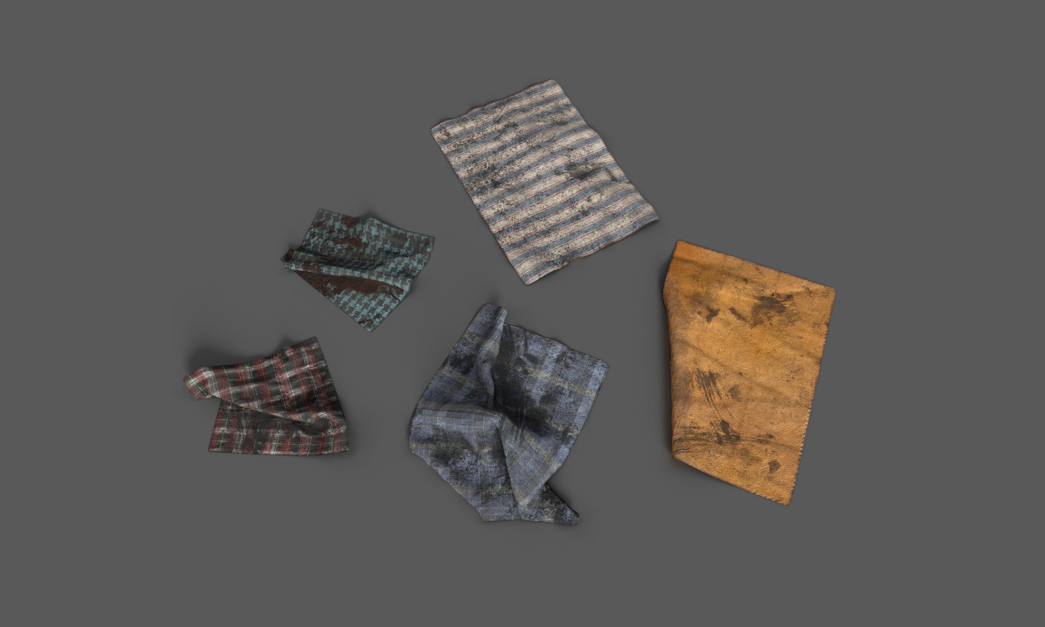 cleaning rag Low-poly 3D model_2