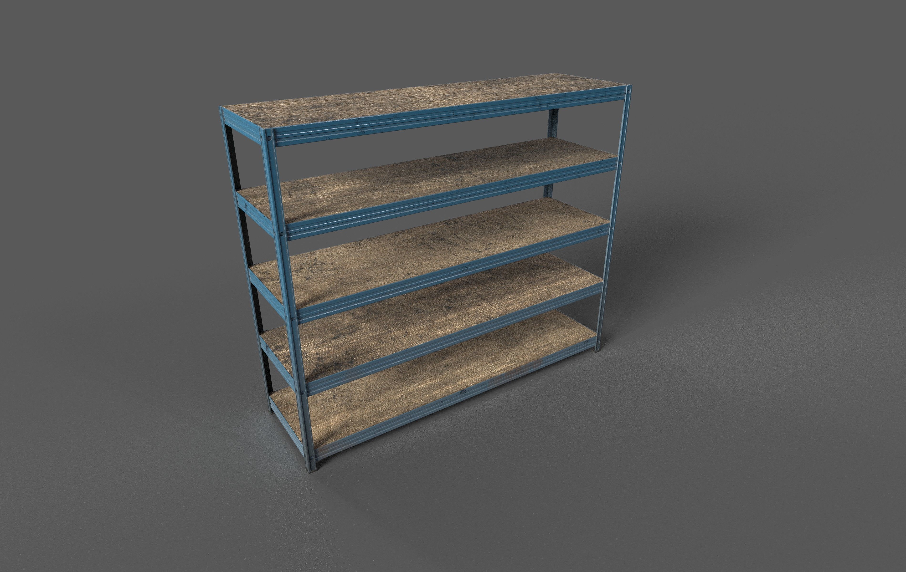 Storage Shelf Low-poly 3D model_2