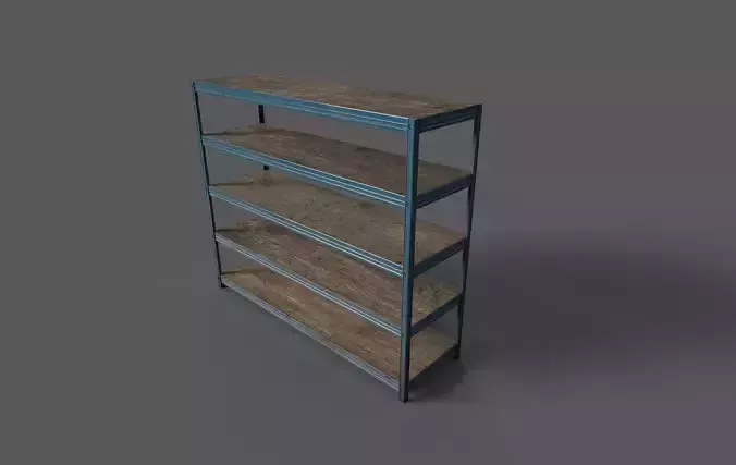 Storage Shelf Low-poly 3D model