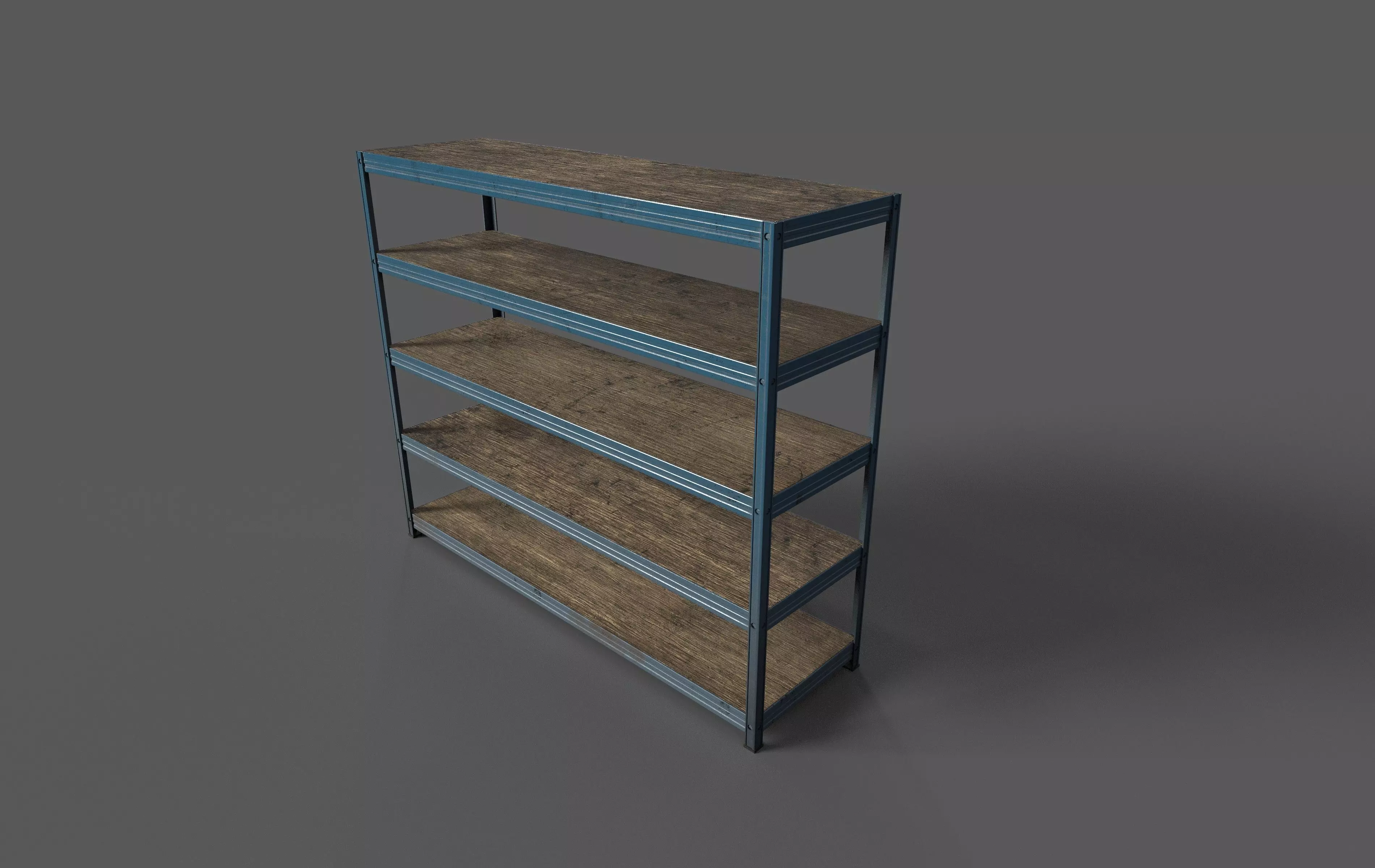 Storage Shelf Low-poly 3D model_0