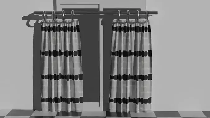 Curtain With Metal Bars