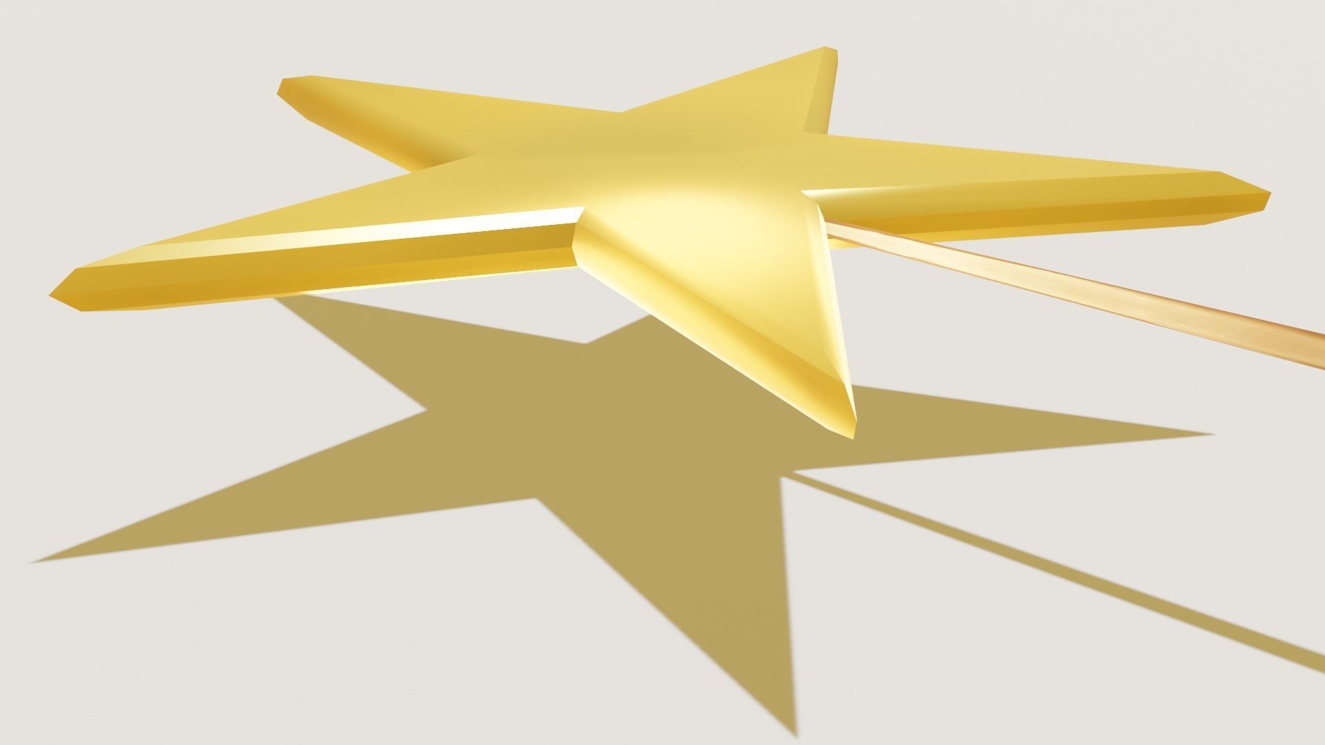 Star wand Low-poly 3D model_5