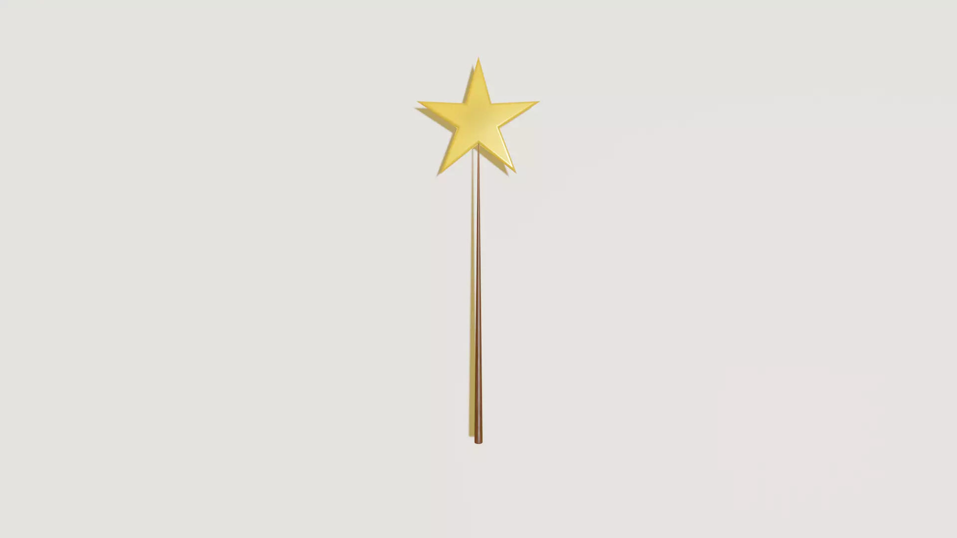 Star wand Low-poly 3D model_0
