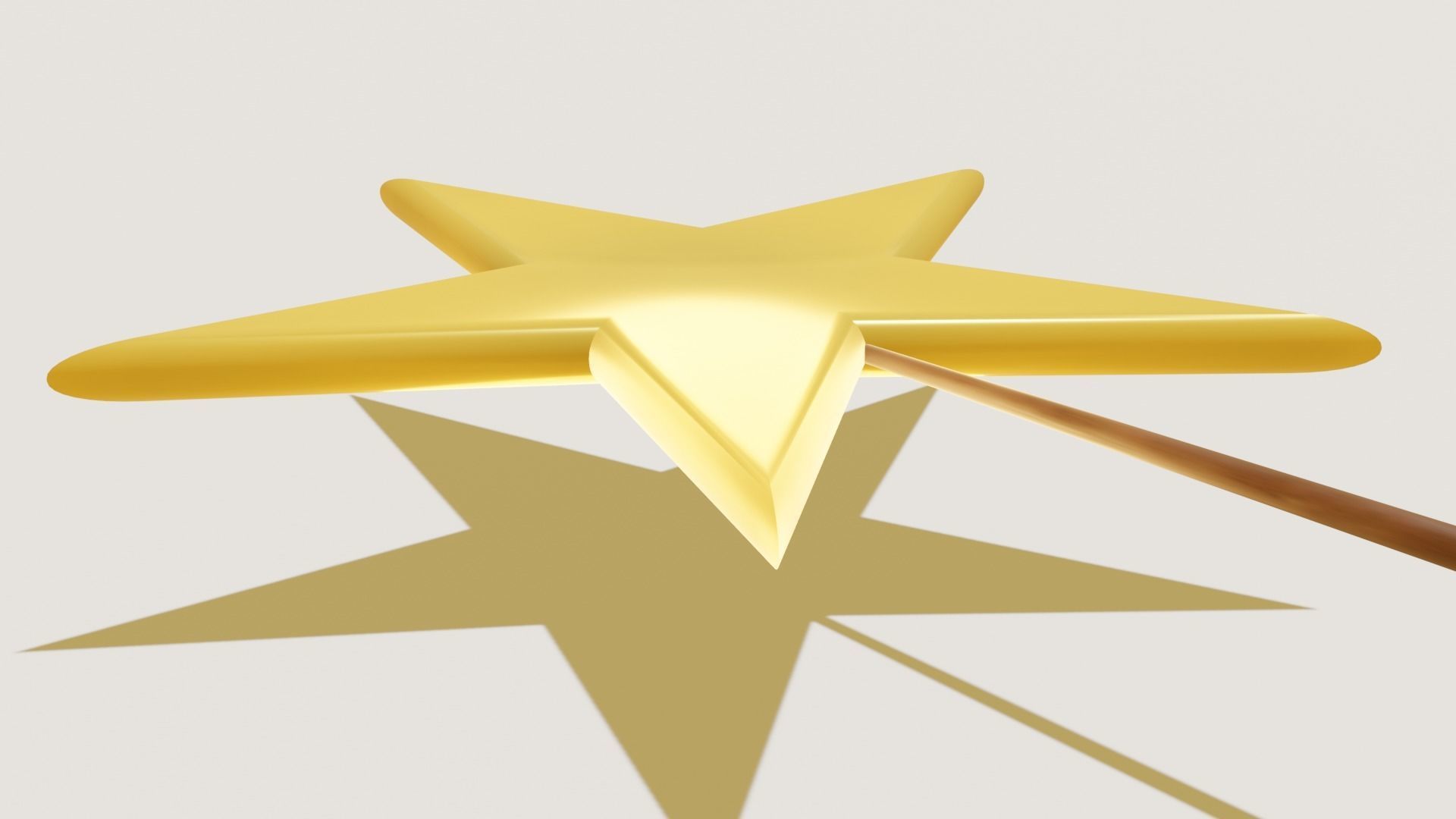 Star wand Low-poly 3D model_1