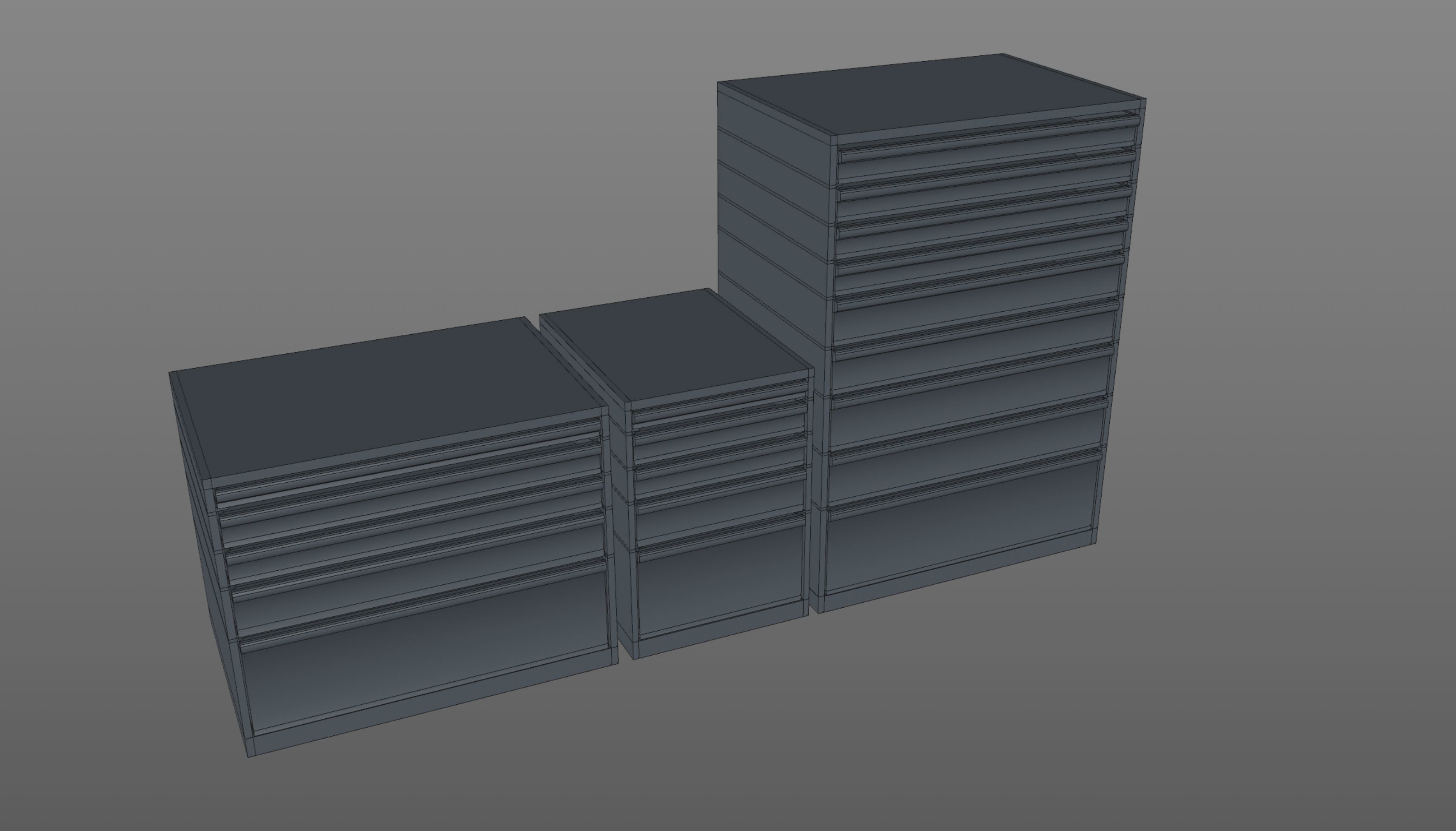Tool Cabinet Low-poly 3D model_23