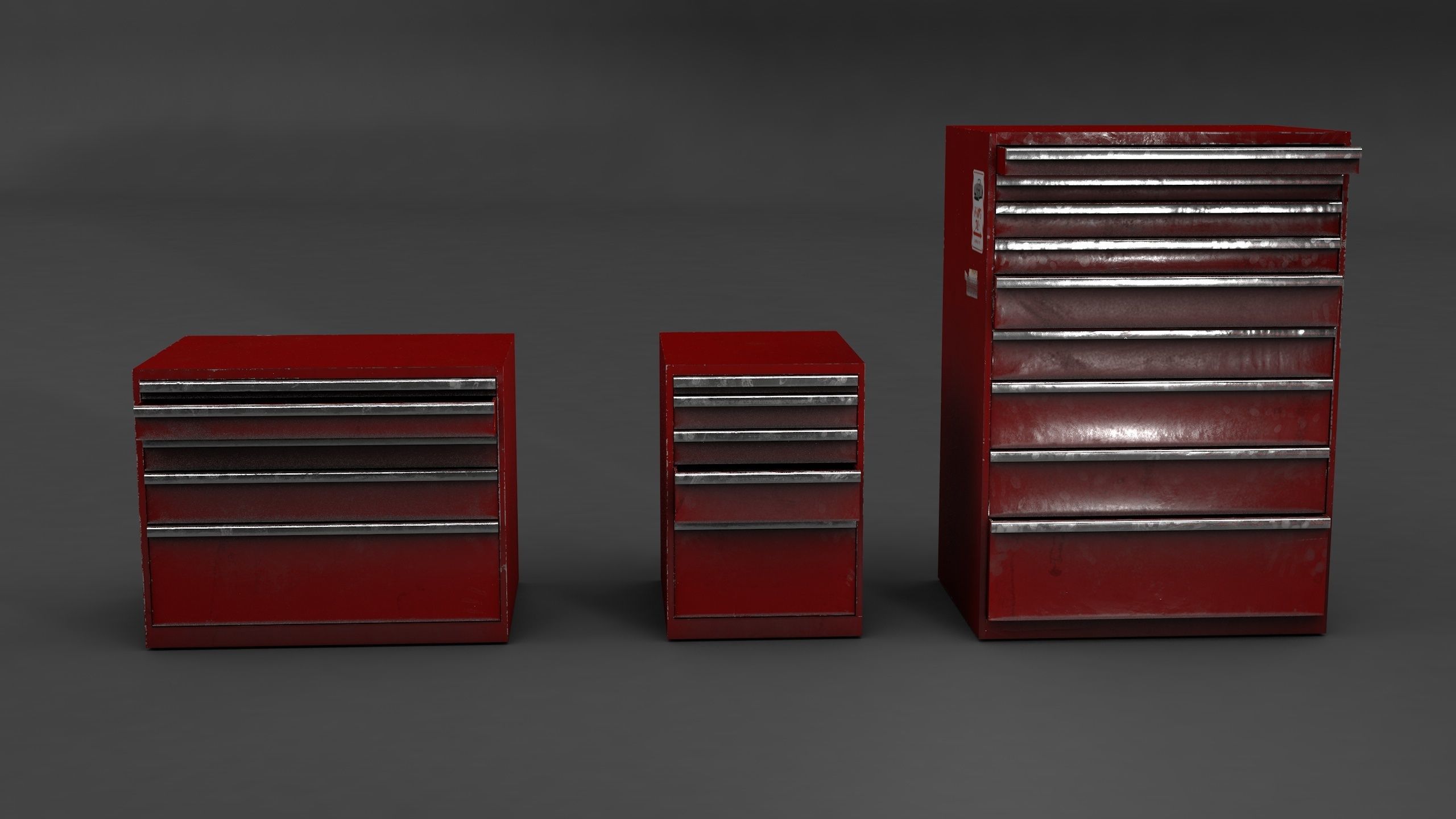 Tool Cabinet Low-poly 3D model_8