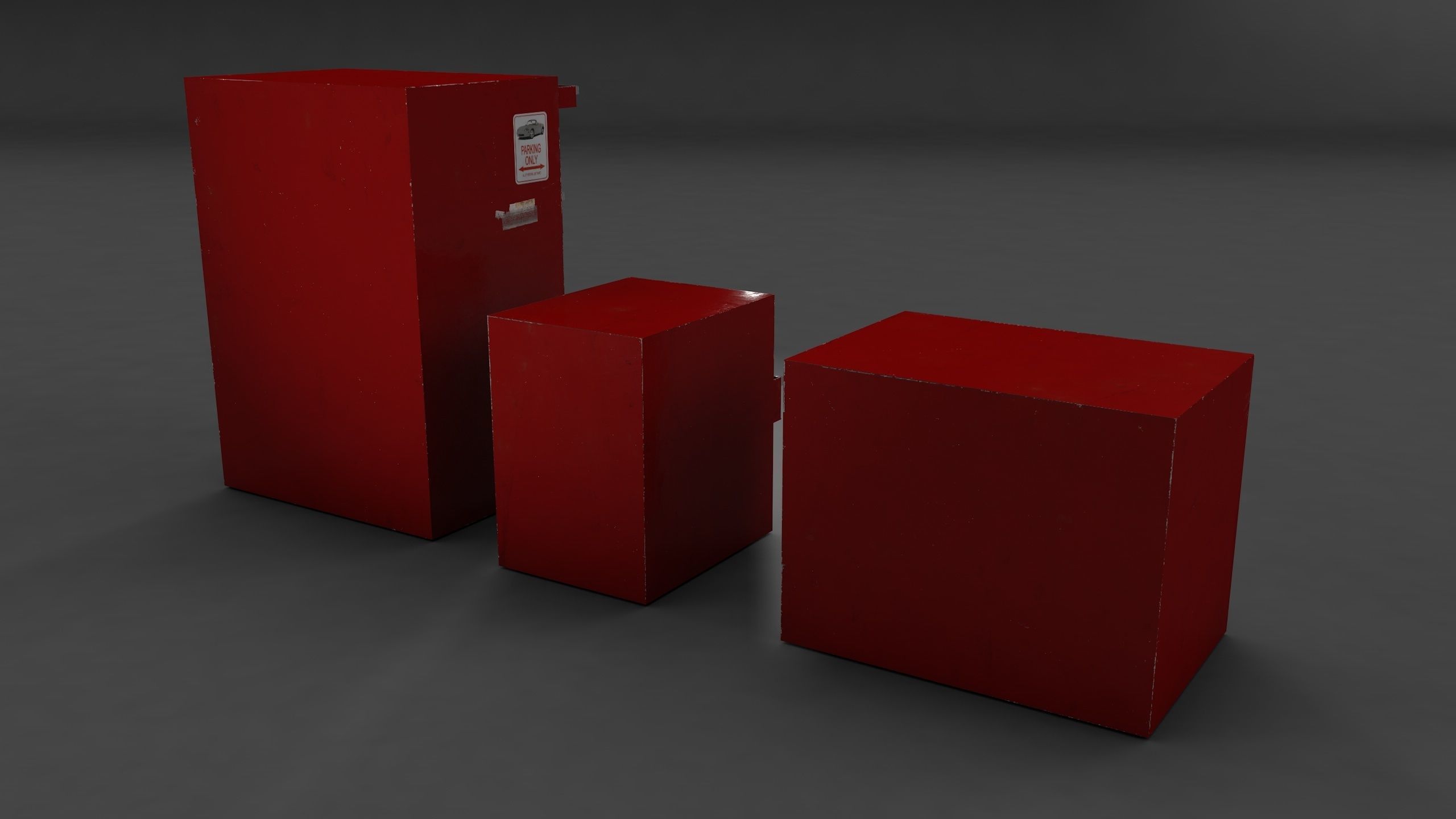 Tool Cabinet Low-poly 3D model_12