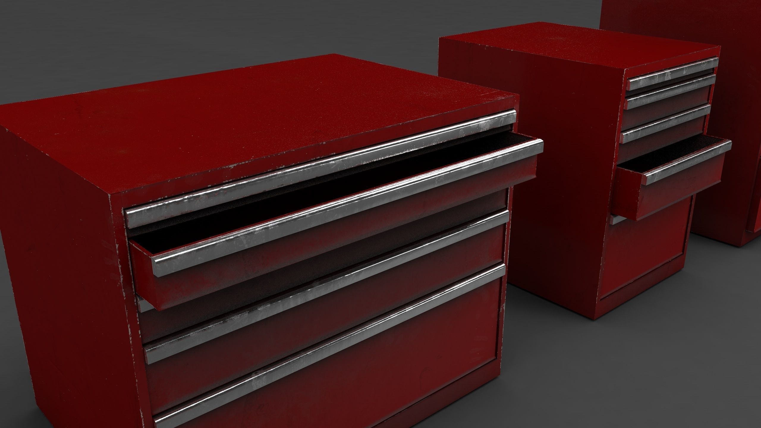 Tool Cabinet Low-poly 3D model_10