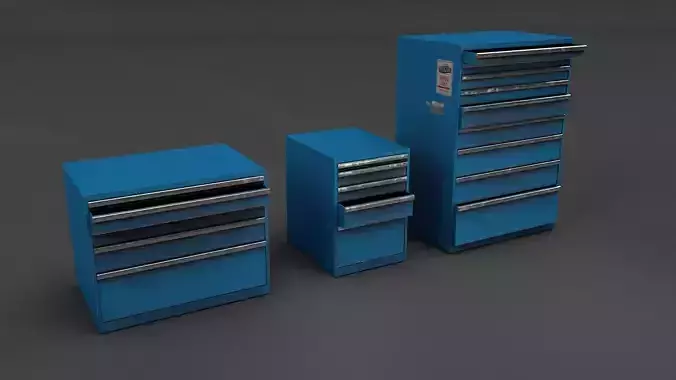 Tool Cabinet Low-poly 3D model