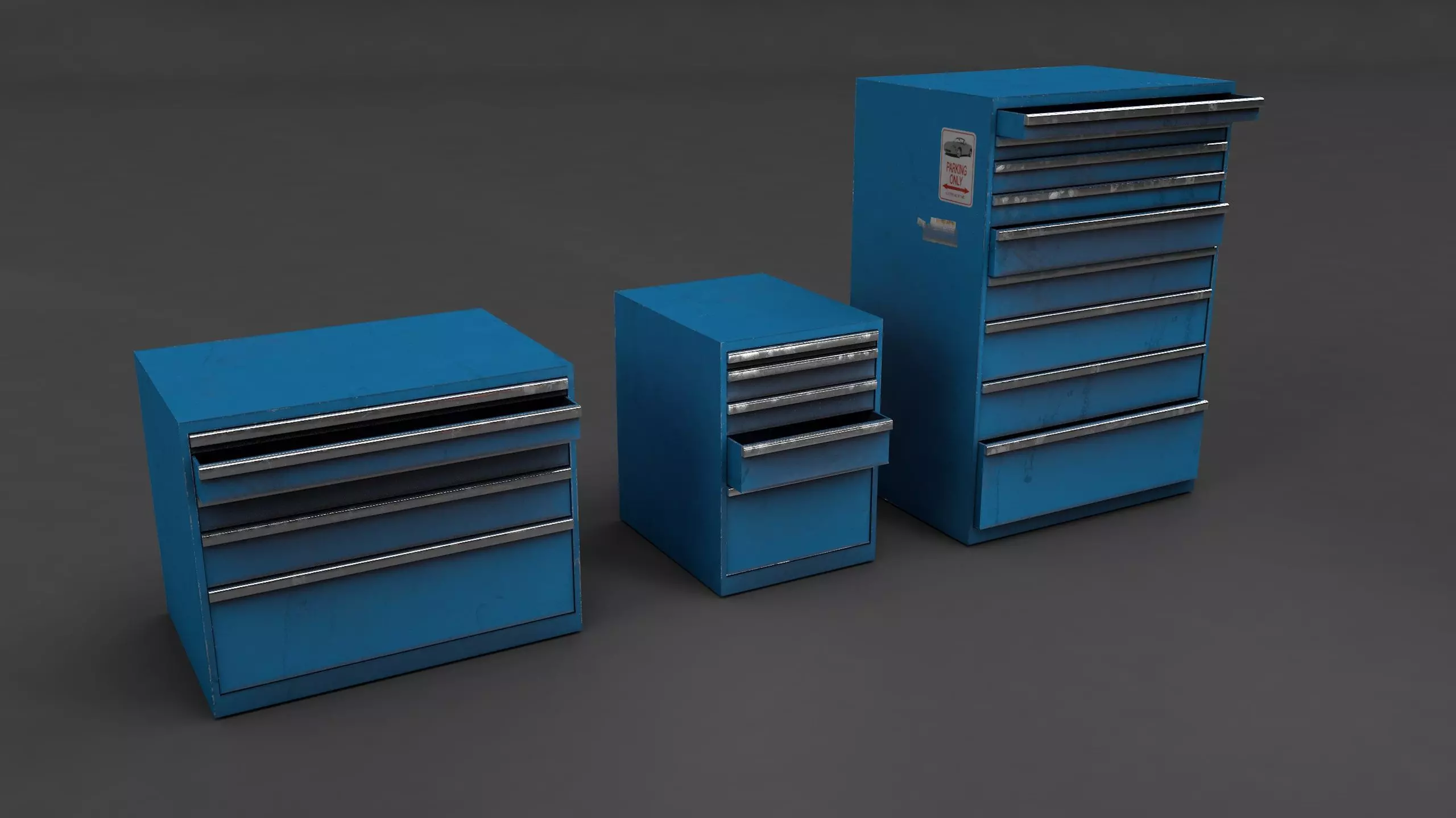 Tool Cabinet Low-poly 3D model_0